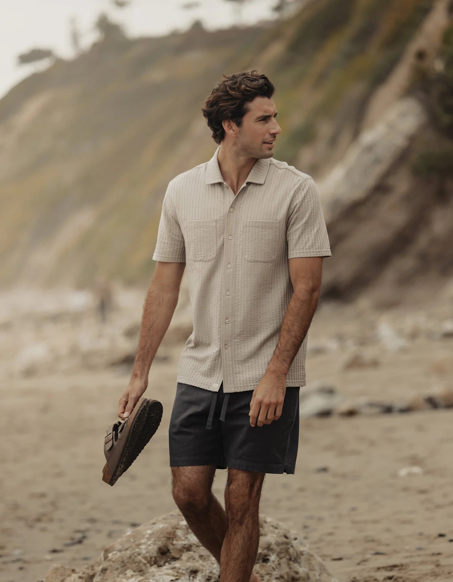 The Normal Brand | Knit Getaway Button Up | Brown