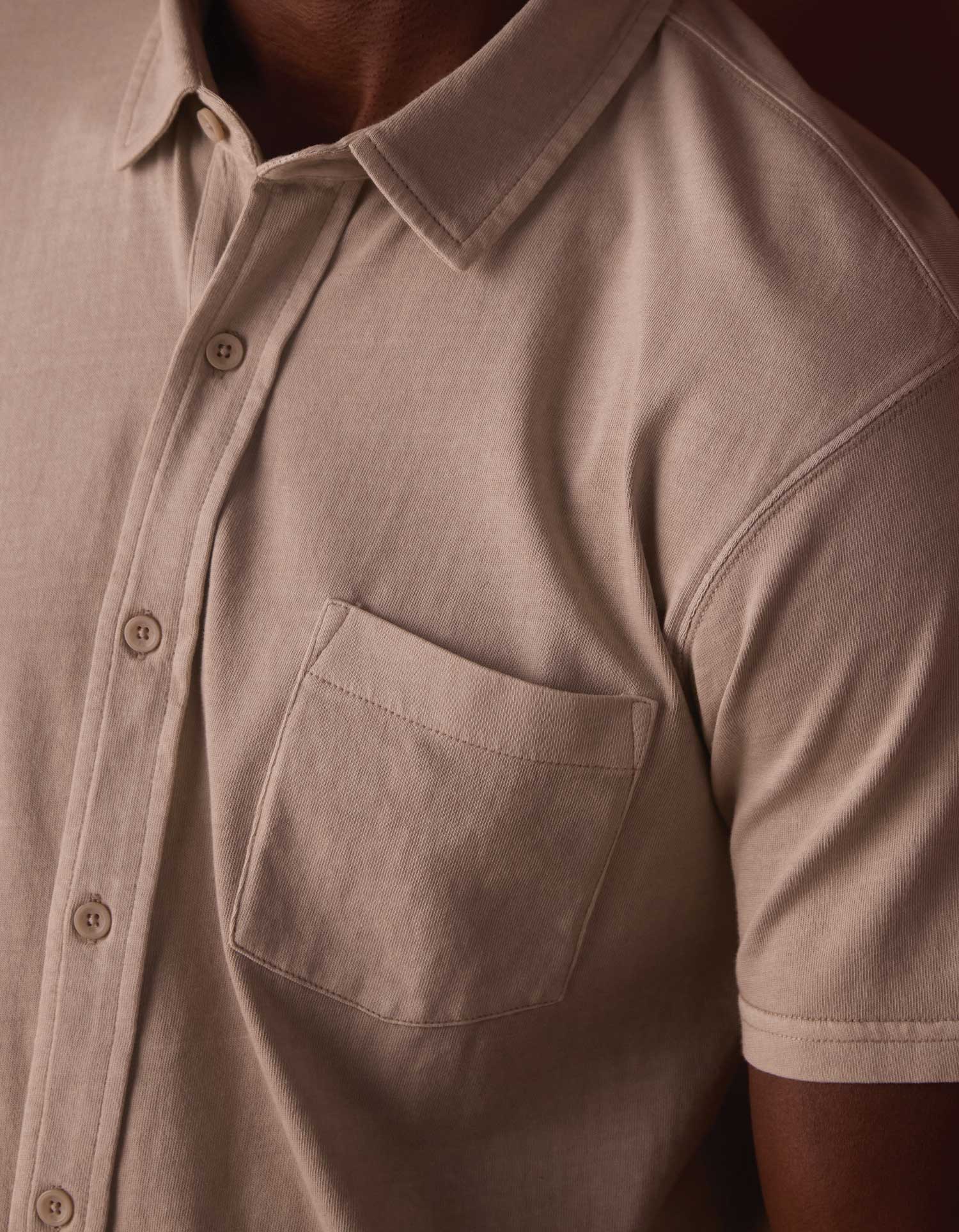 The Normal Brand | Normal Jersey Button Up Pumice | Beige