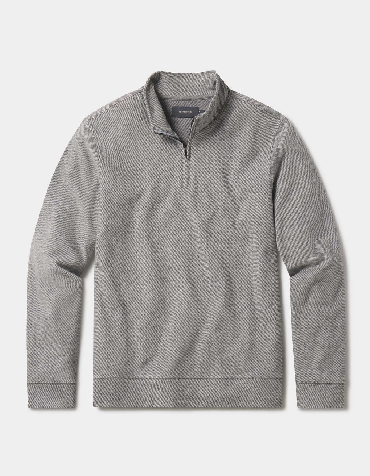 The Normal Brand | Brushed Textured Knit Quarter Zip | Graphite Gray