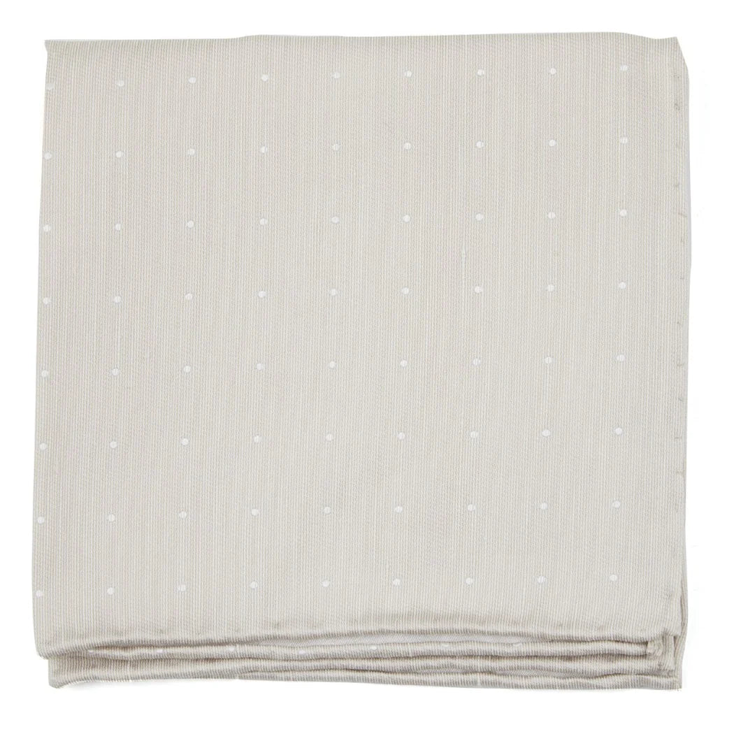 Tie Bar | Bulletin Dot Light Champagne Pocket Square | Gray