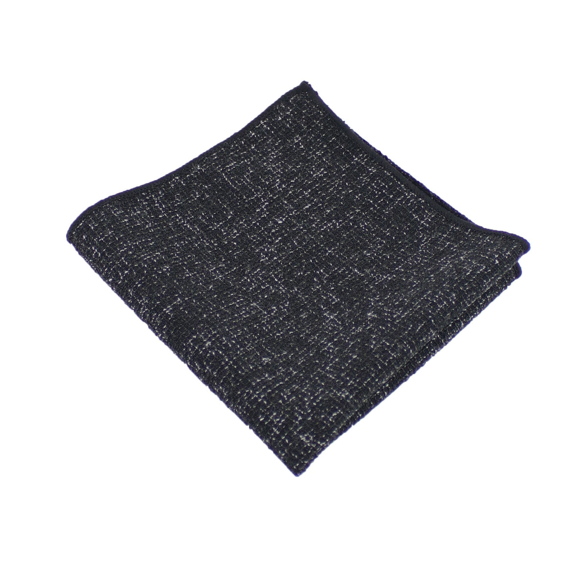 DIBI Twill Pocket Square in Black