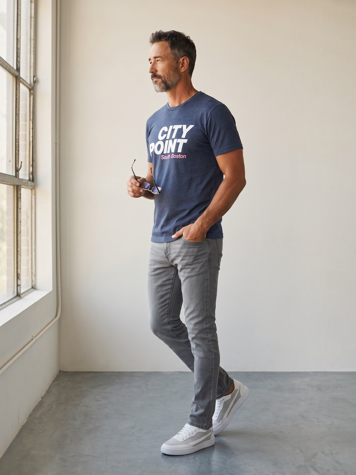 The Point | City Point Tee | Heather Navy