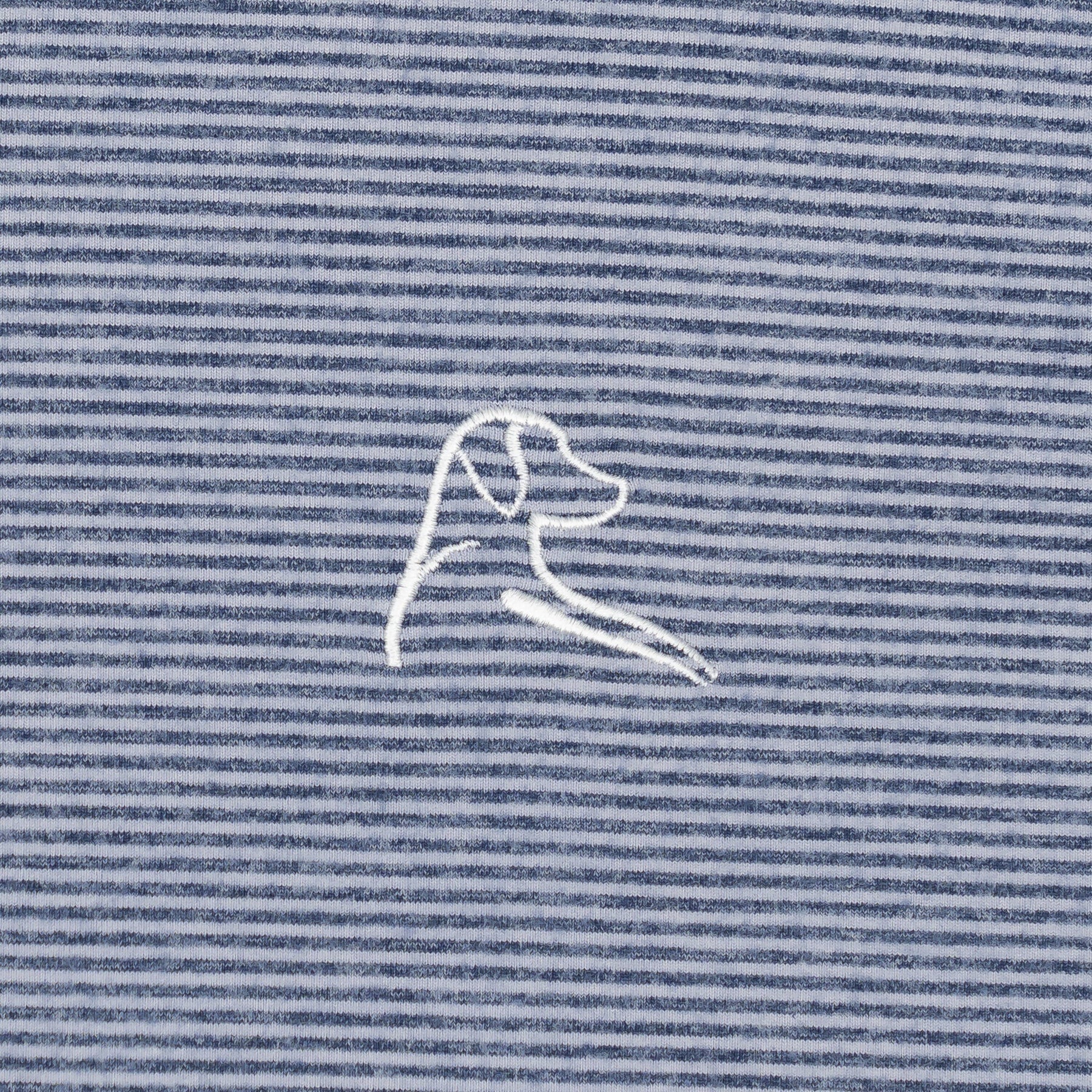 RHOBACK | Riva Heather Stripe Performance Quarter Zip | Blue Stripe