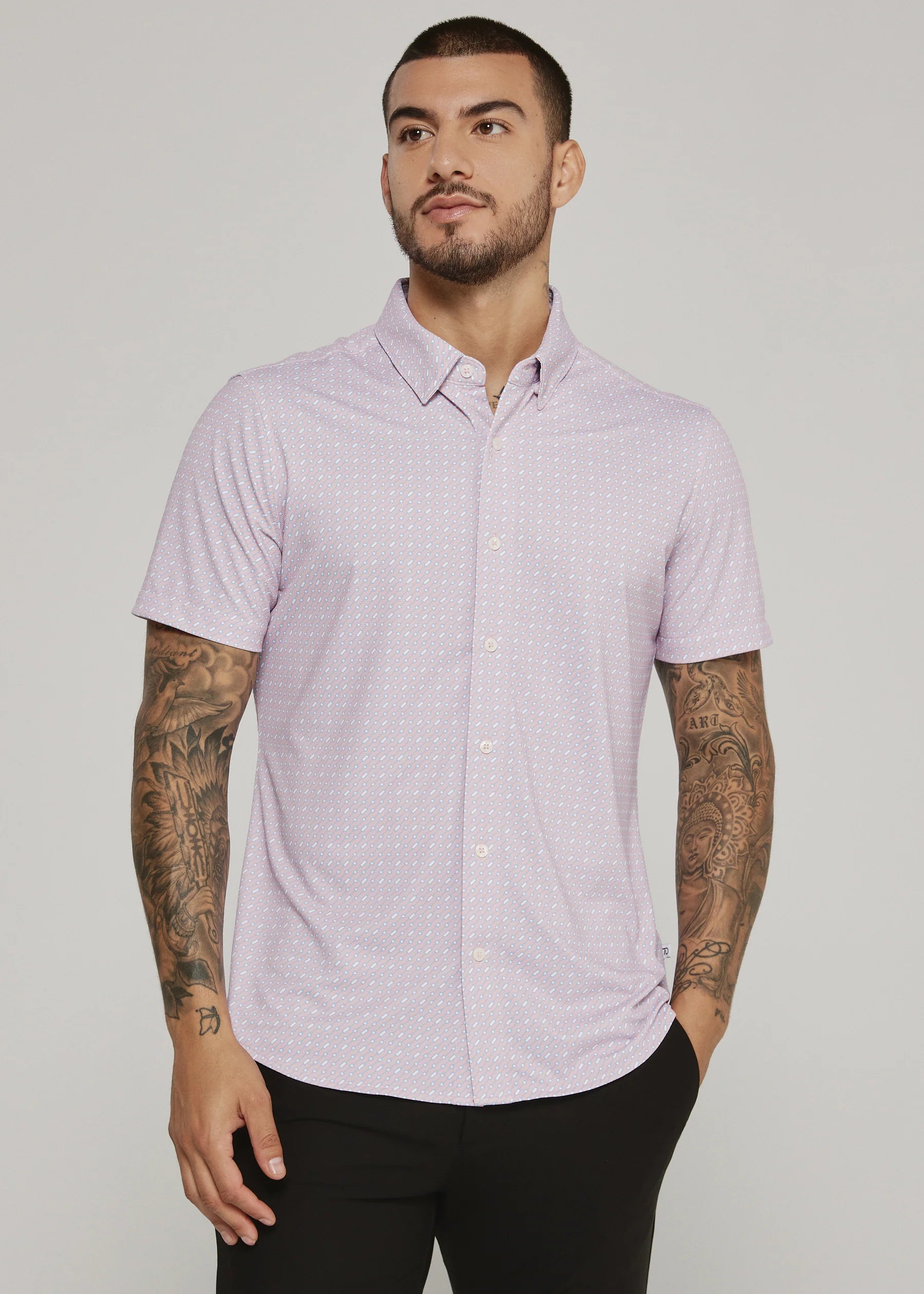 7Diamonds | Ridge Short Sleeve Shirt Rose | Pink