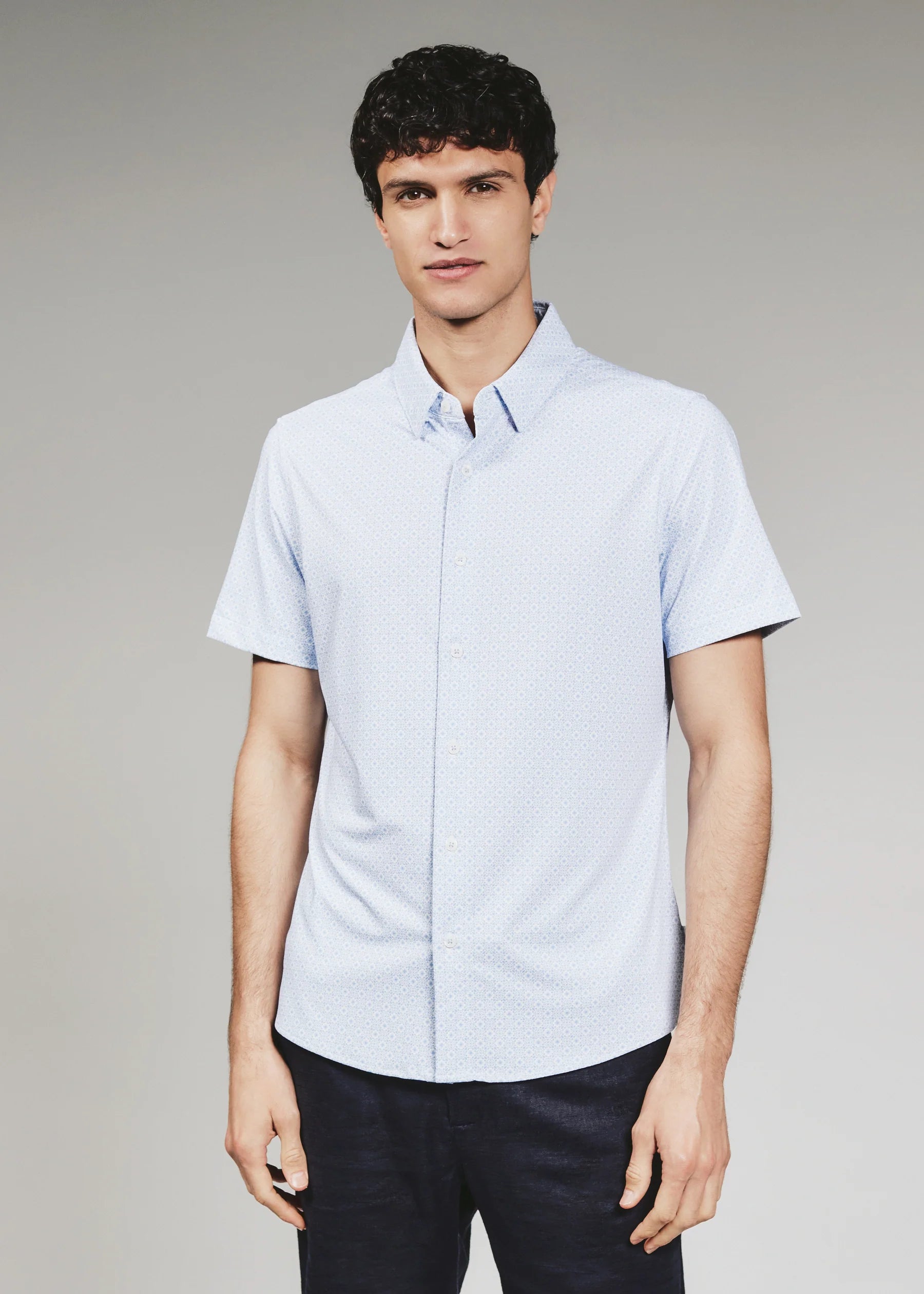 7Diamonds | Pryce Short Sleeve Shirt | Blue