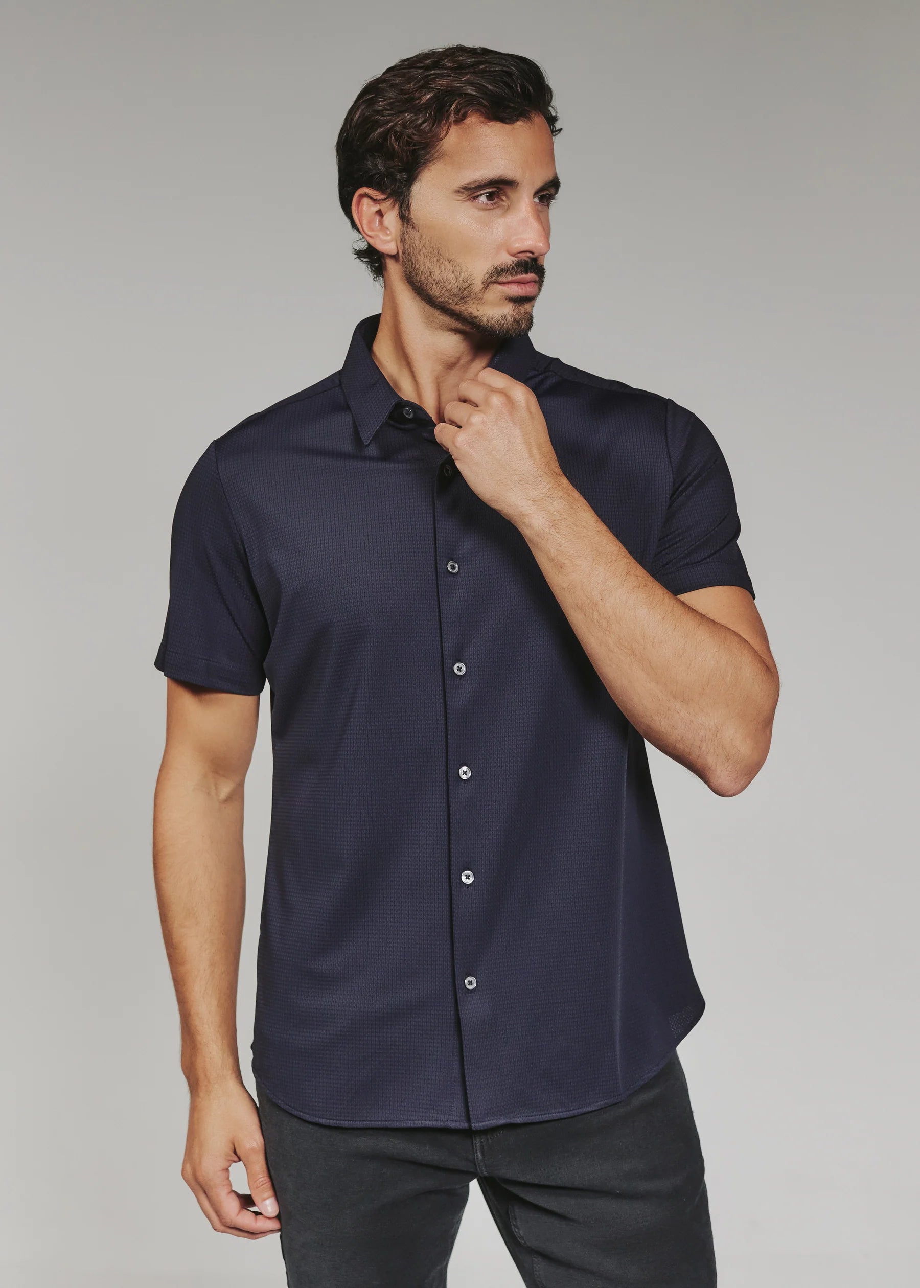 7Diamonds | Aldridge Short Sleeve Shirt | Navy