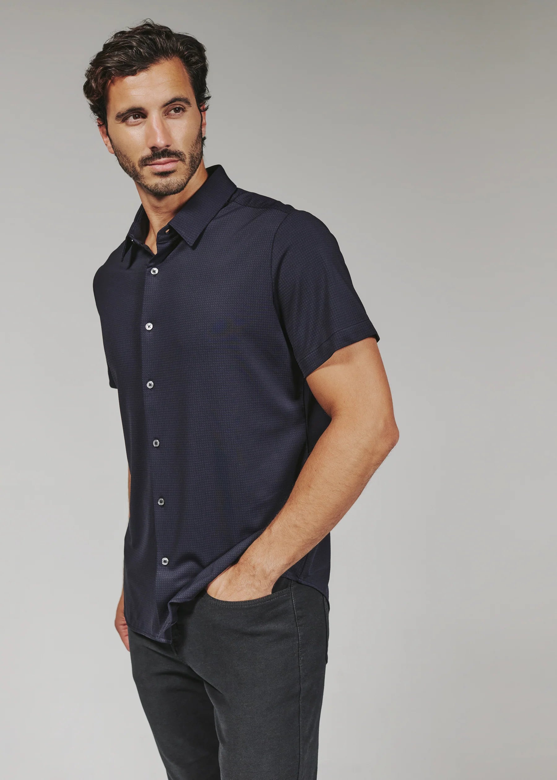 7Diamonds | Aldridge Short Sleeve Shirt | Navy