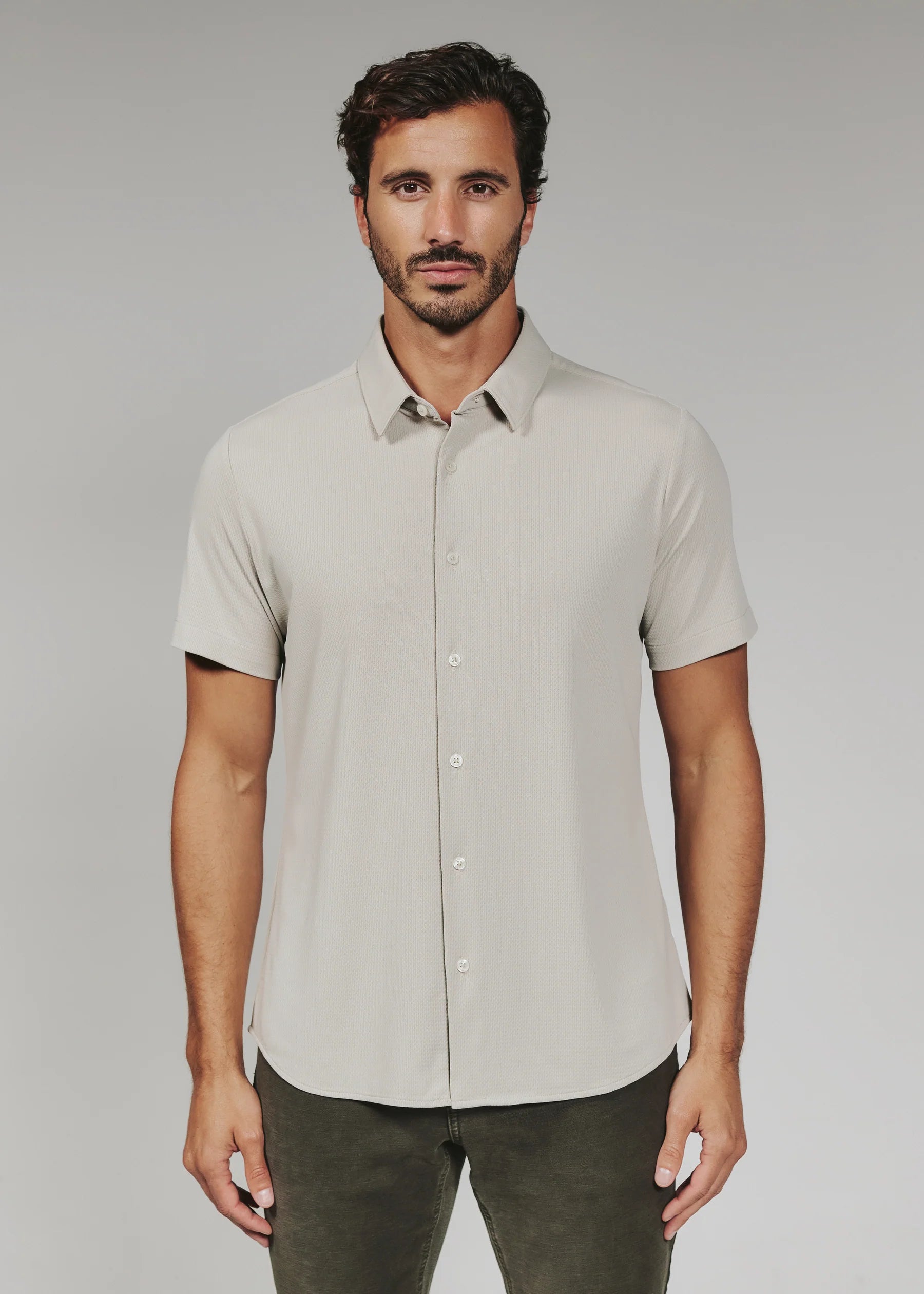 7Diamonds | Aldridge Short Sleeve Shirt | Beige