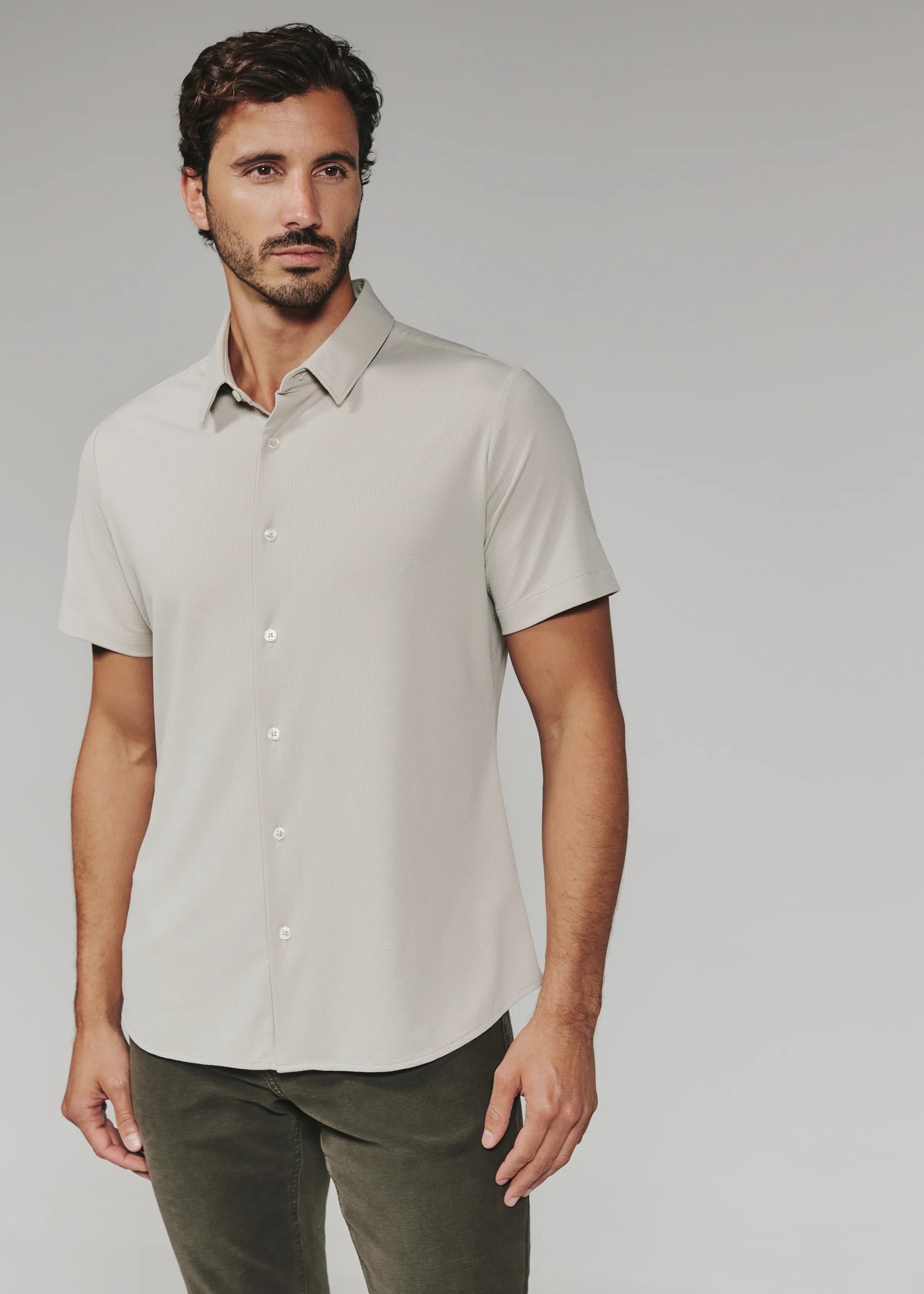 7Diamonds | Aldridge Short Sleeve Shirt | Beige