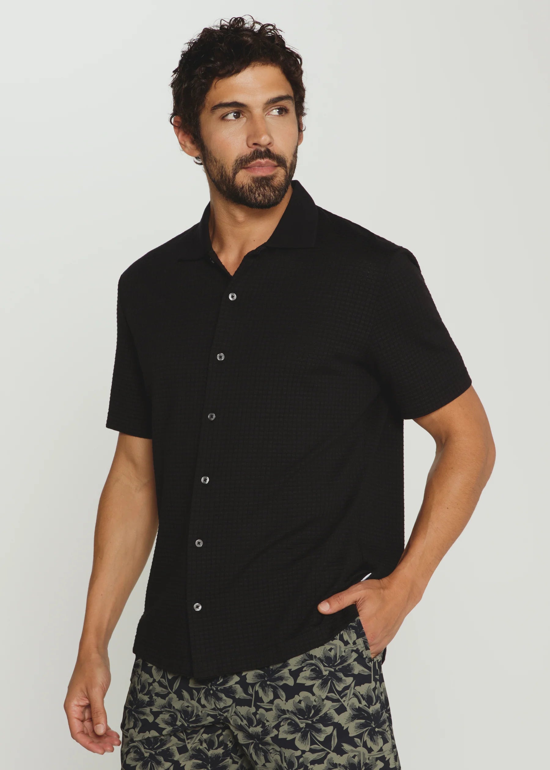 7Diamonds | Landry Short Sleeve Shirt | Black