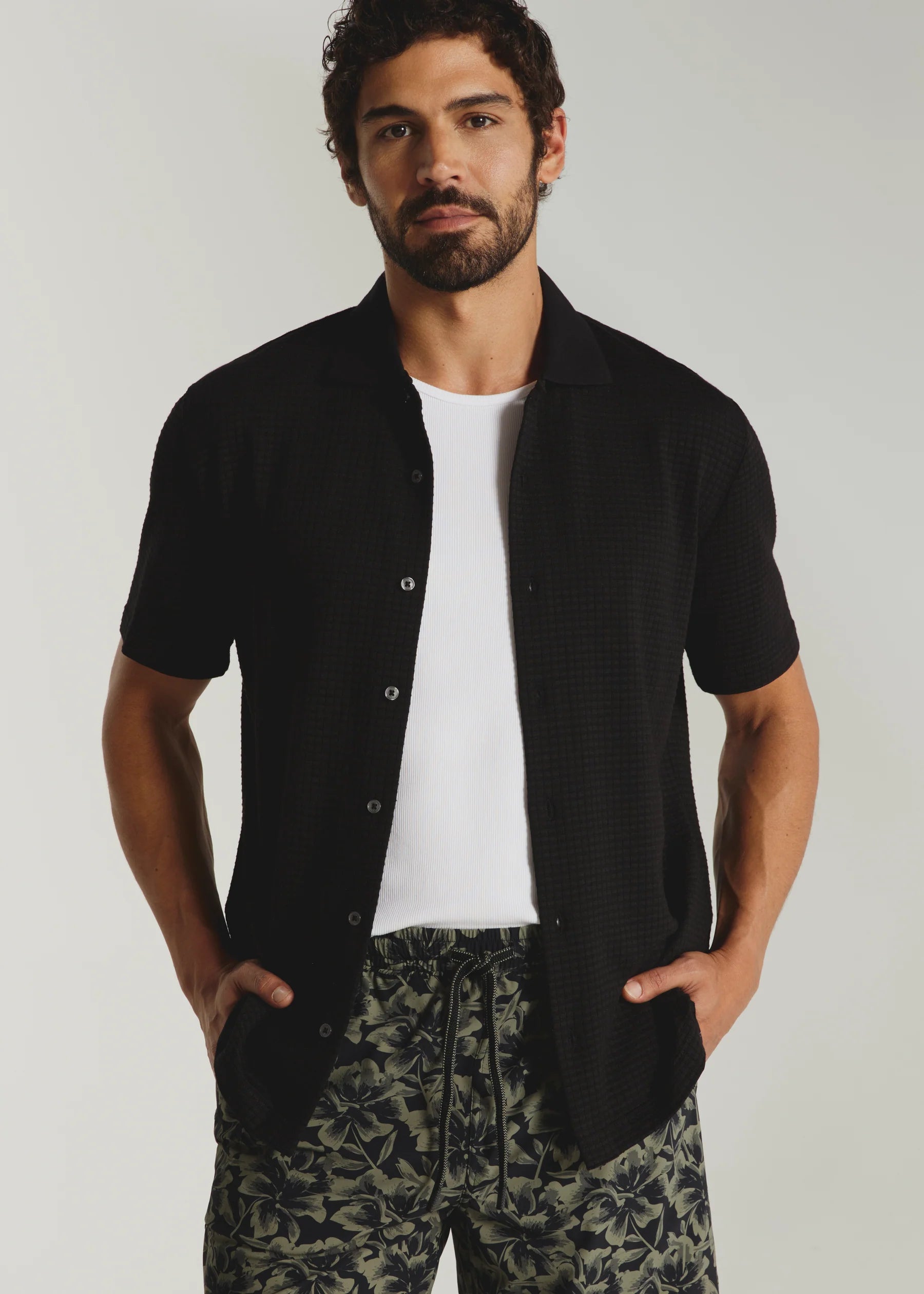 7Diamonds | Landry Short Sleeve Shirt | Black