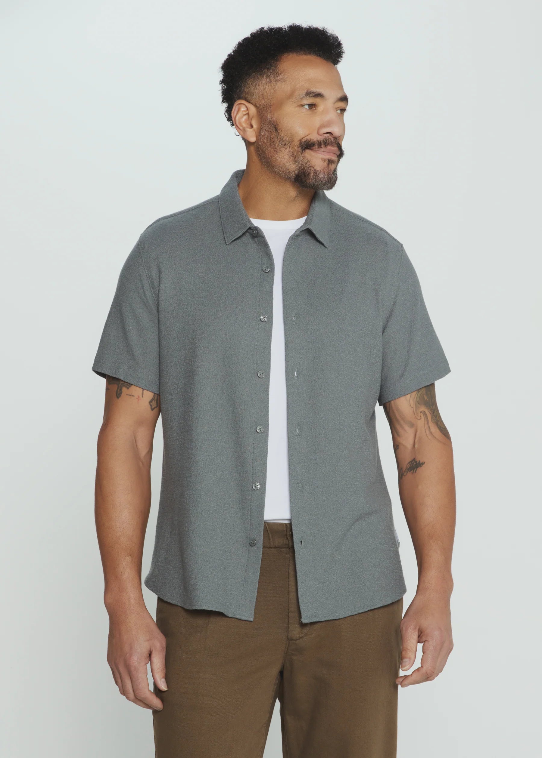 7Diamonds | The Rowan Short Sleeve Shirt | Gray