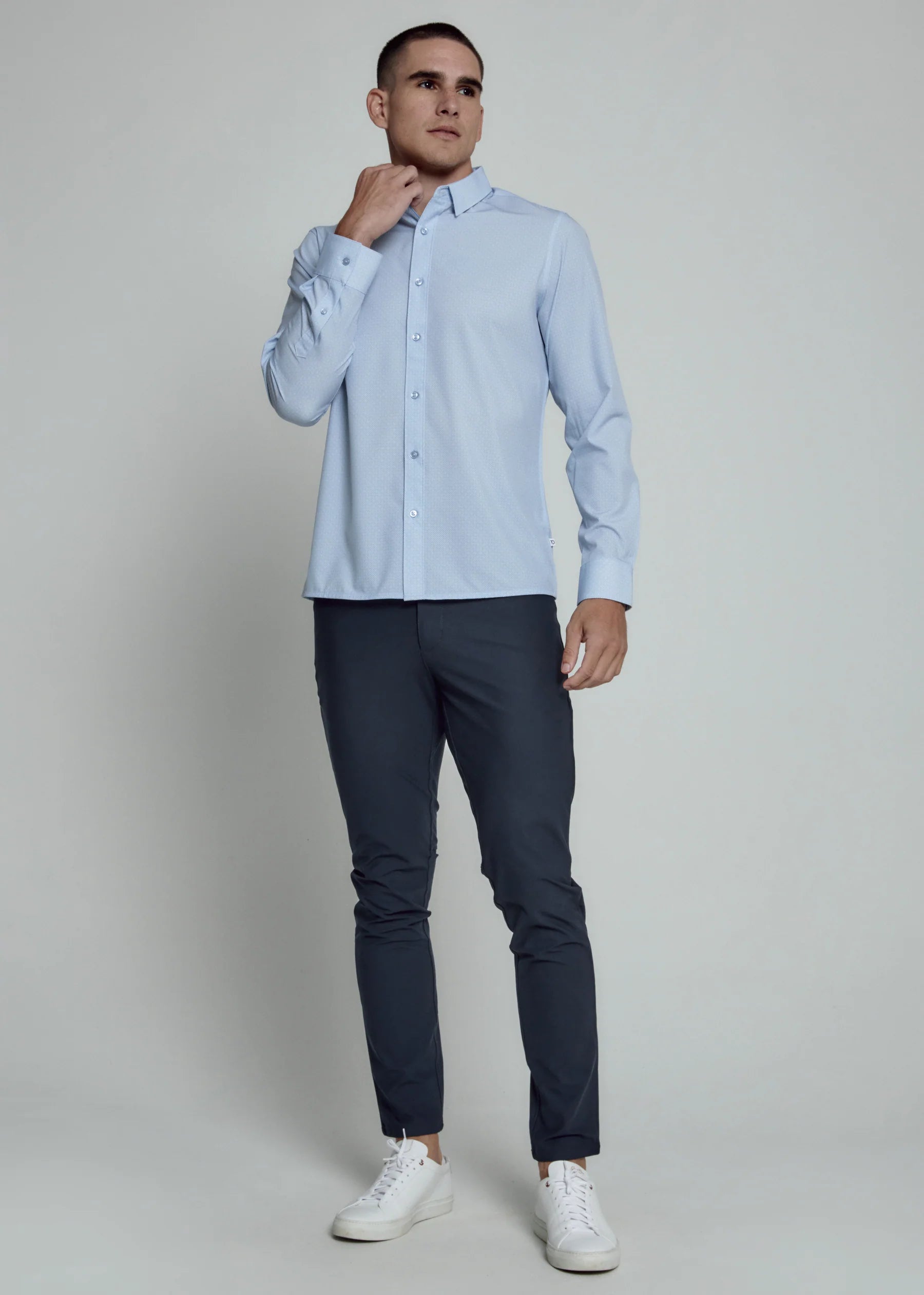 7Diamonds | Niall Long Sleeve Shirt | Blue