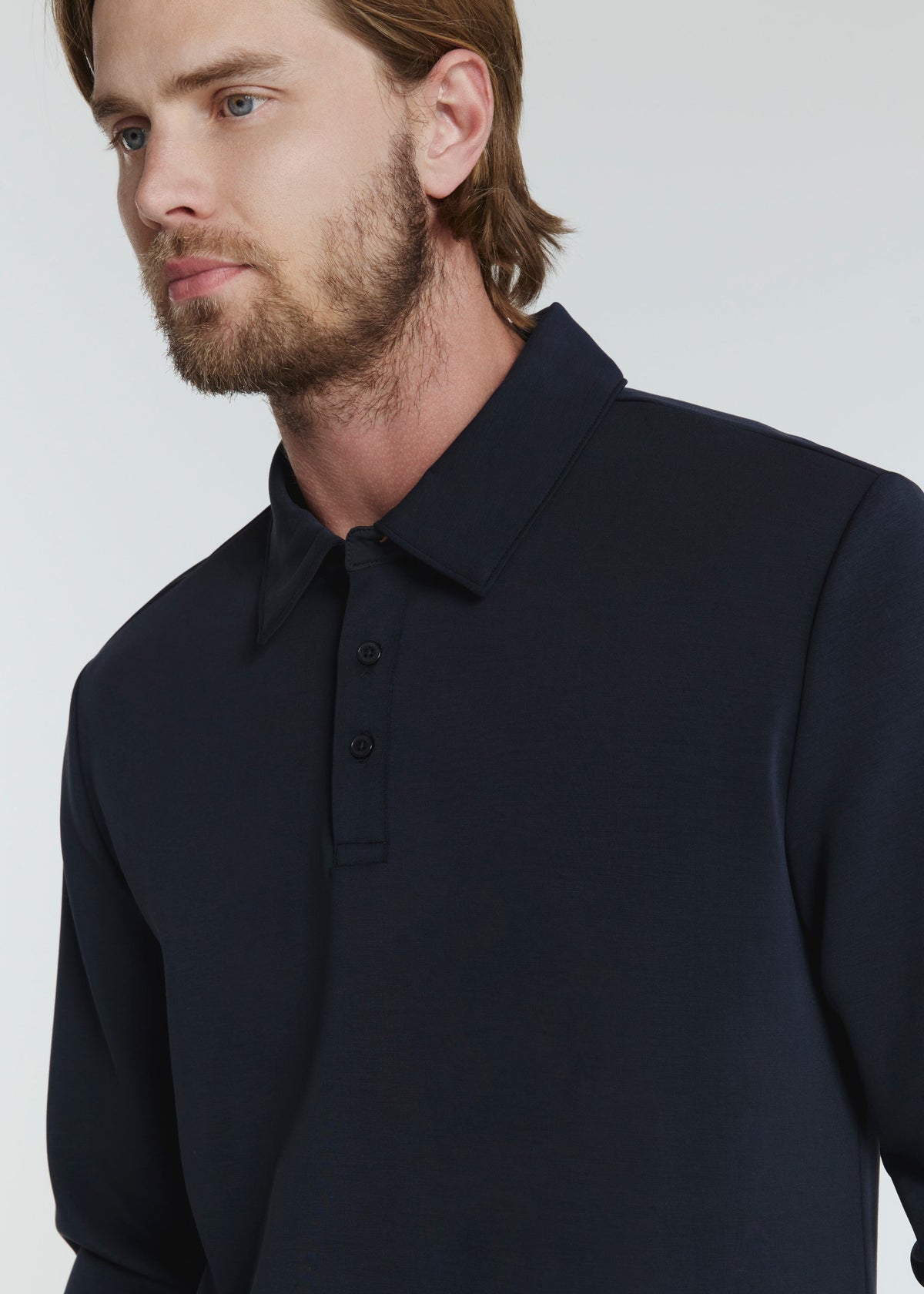 7Diamonds | Rev Long Sleeve Polo | Navy
