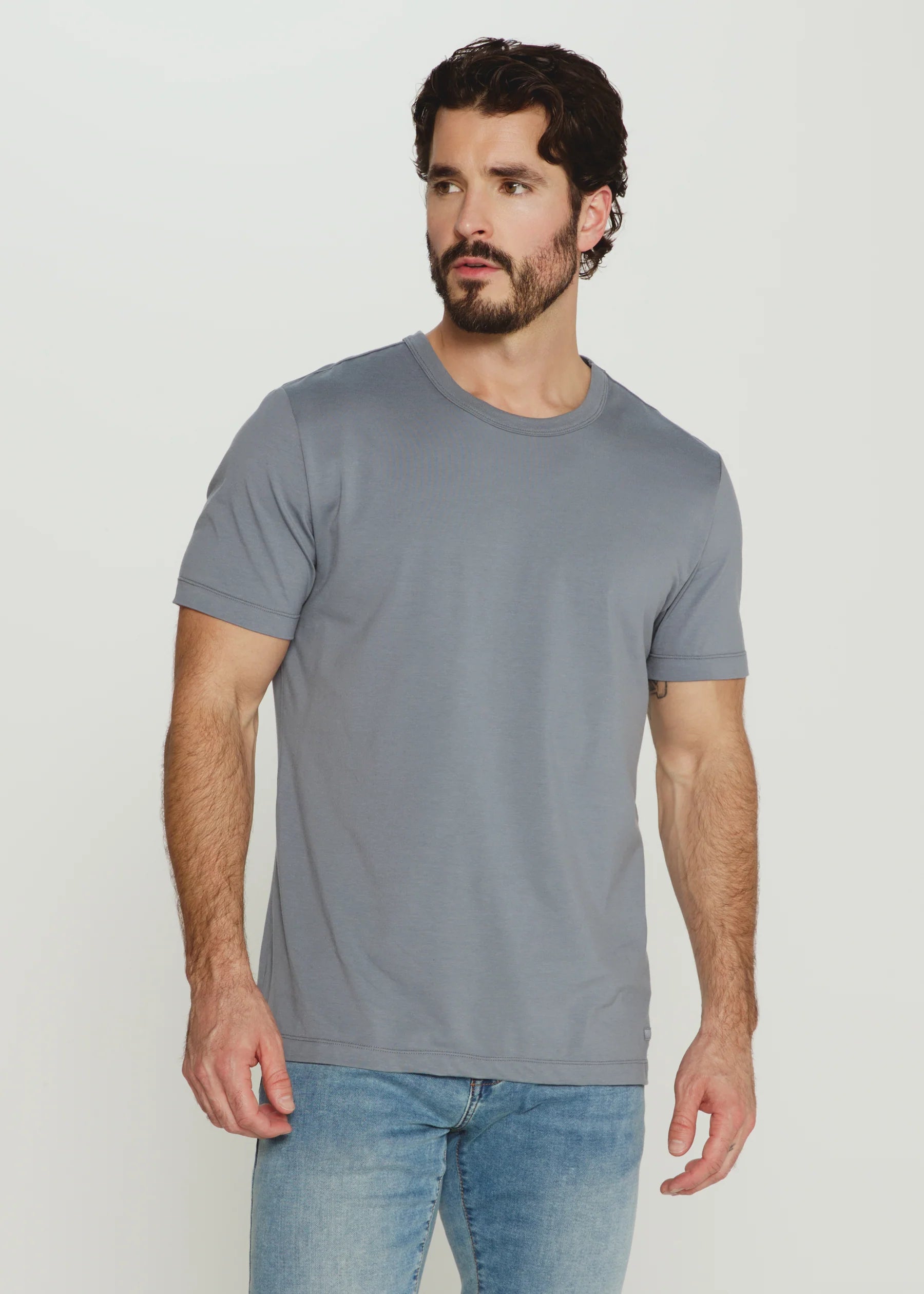 7Diamonds | Modal Crew Neck Tee Storm | Blue