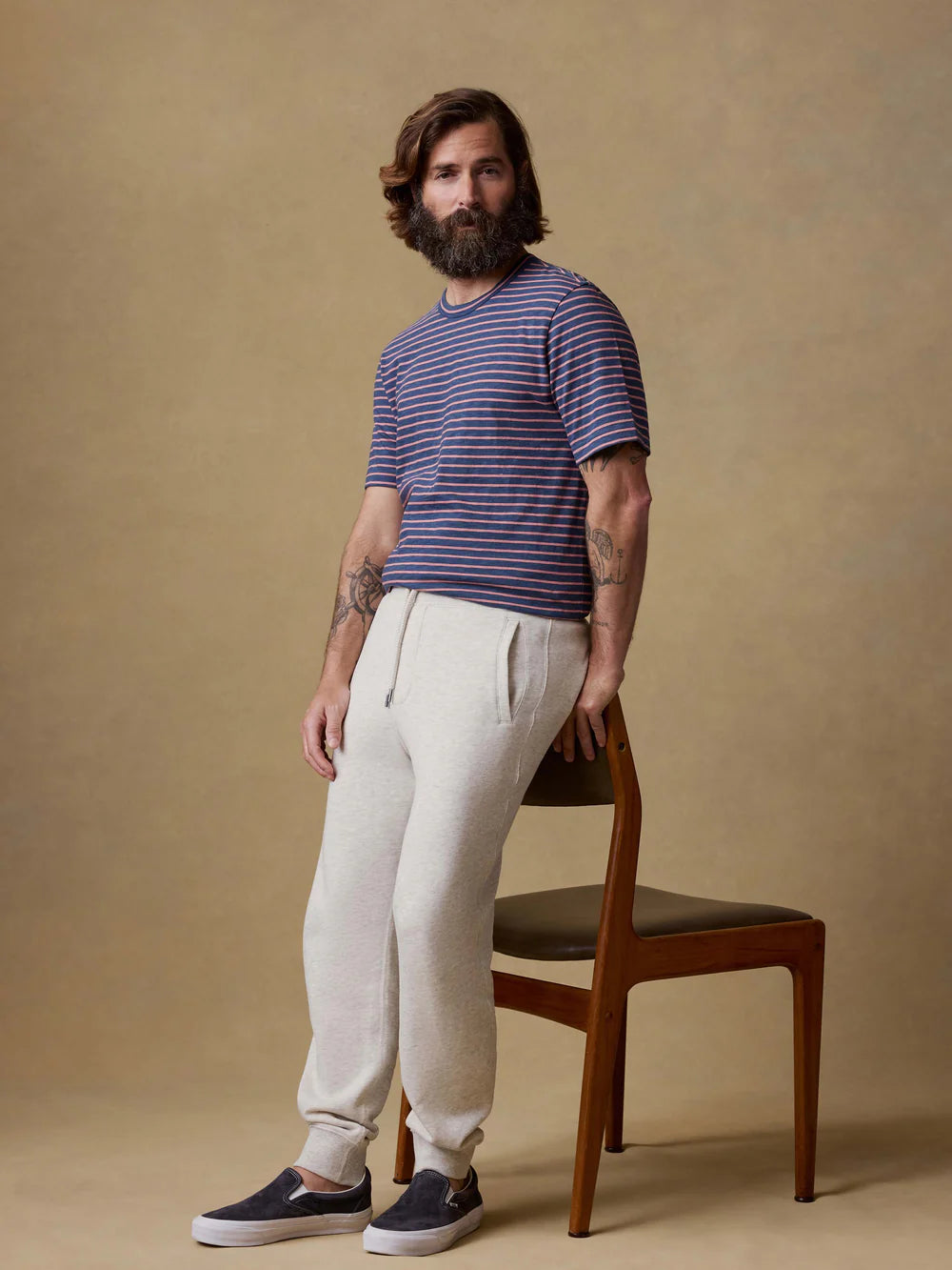 Faherty | High Standard Fleece Sweatpant | Beige