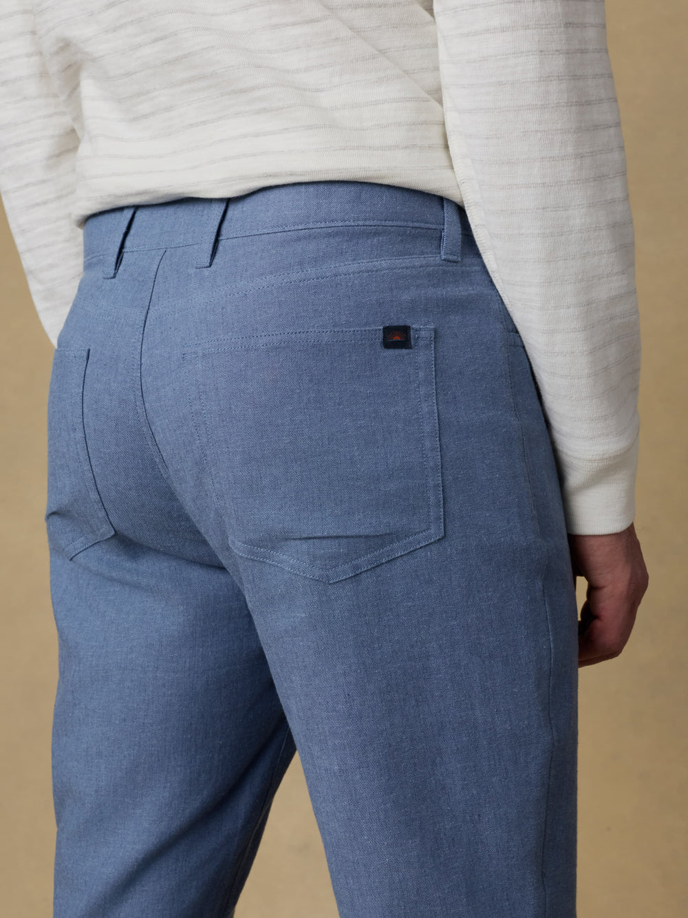 Faherty | Movement™ Linen 5-Pocket Pant | Blue