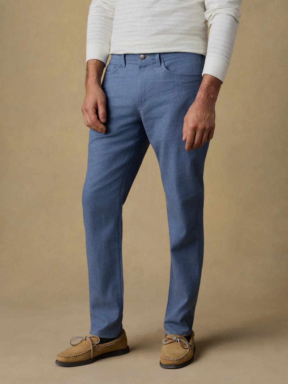 Faherty | Movement™ Linen 5-Pocket Pant | Blue