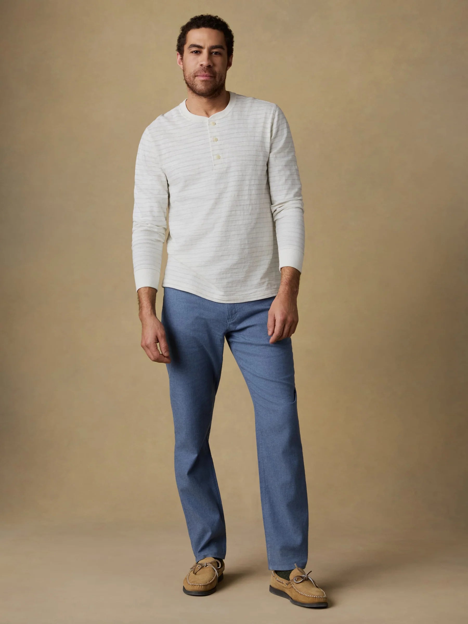 Faherty | Movement™ Linen 5-Pocket Pant | Blue