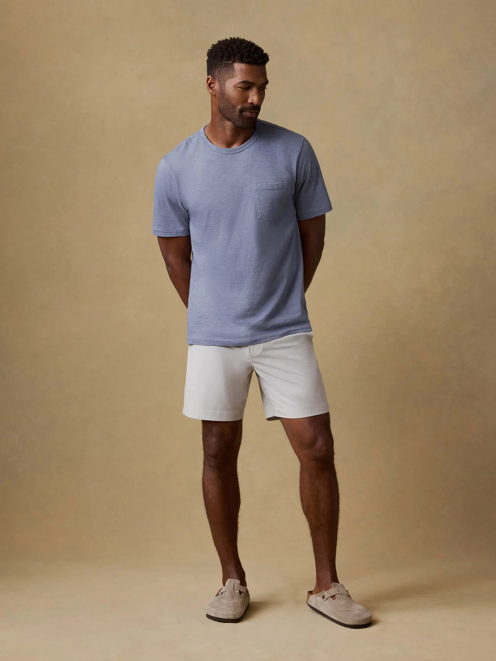 Faherty | All Day™ Short 7" Stone | Gray
