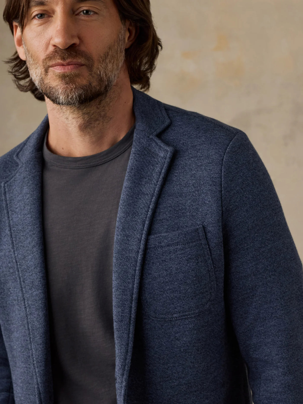 Faherty | Inlet Knit Blazer | Deep Navy Melange