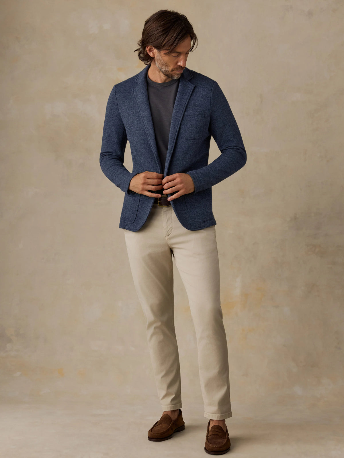 Faherty | Inlet Knit Blazer | Deep Navy Melange