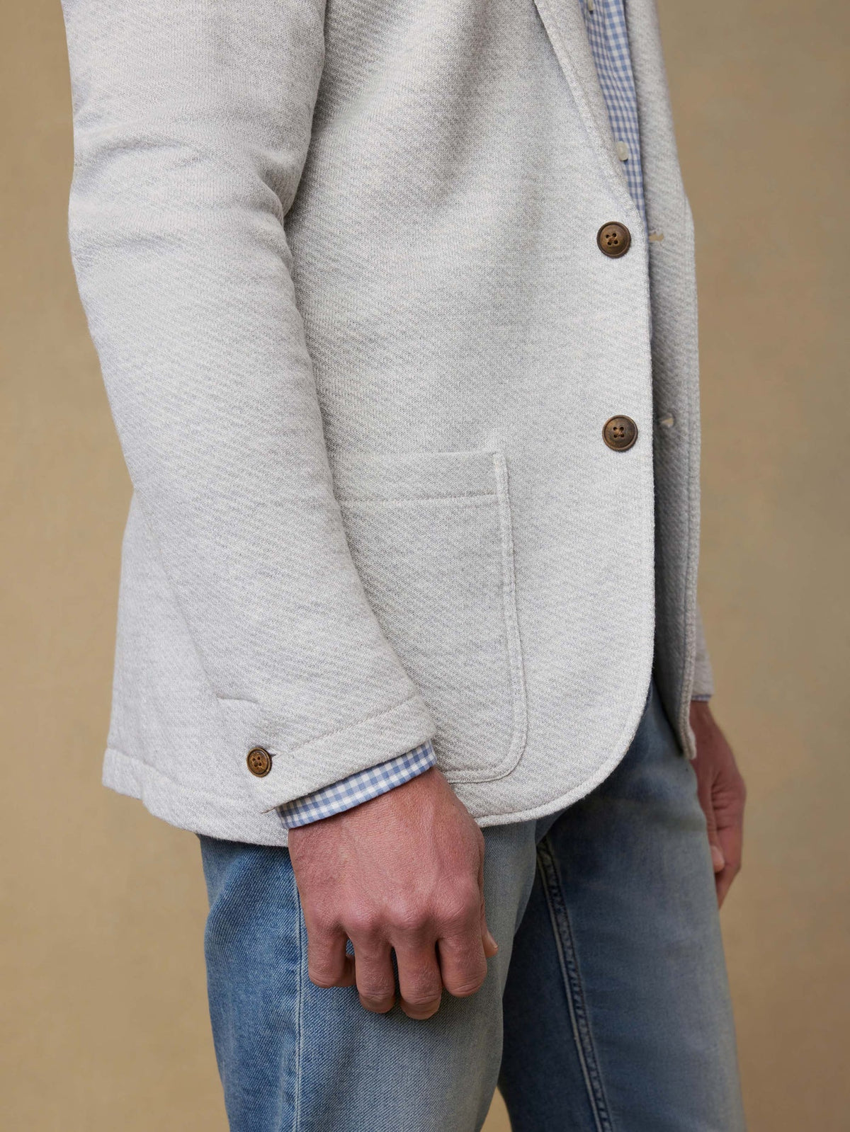 Faherty | Inlet Knit Blazer | Heather Grey