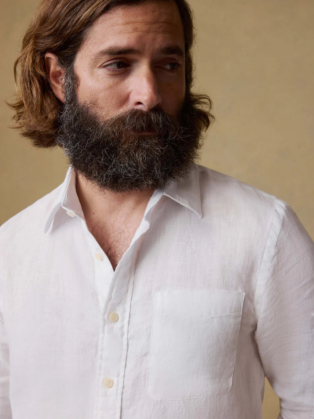 Faherty | Laguna Linen Shirt | White