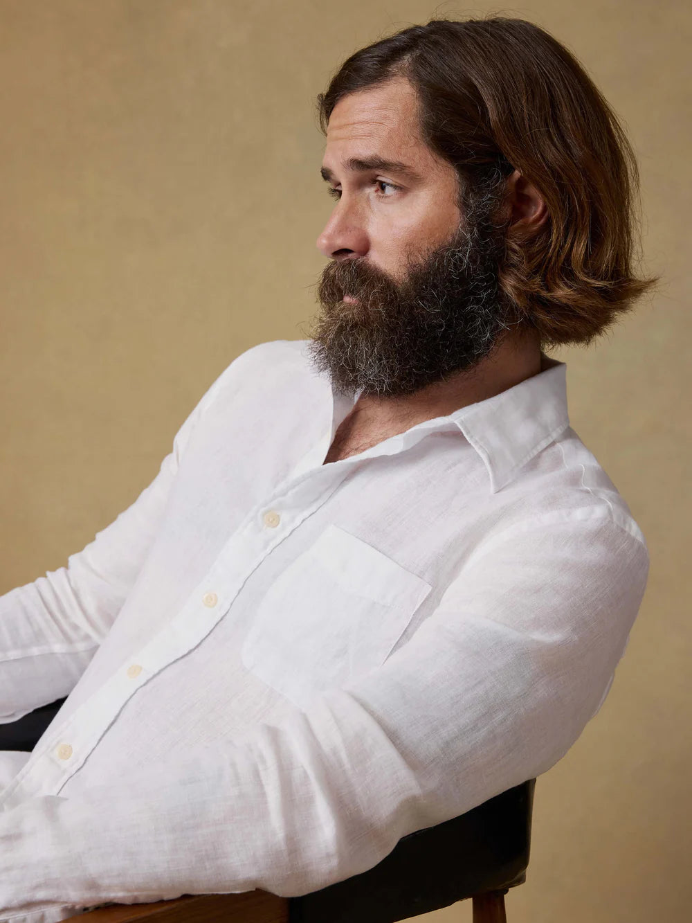 Faherty | Laguna Linen Shirt | White