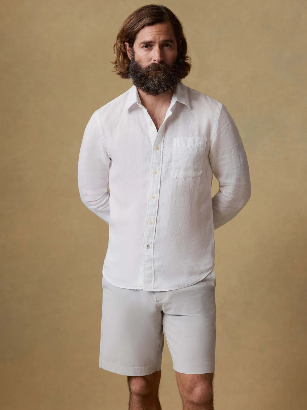 Faherty | Laguna Linen Shirt | White
