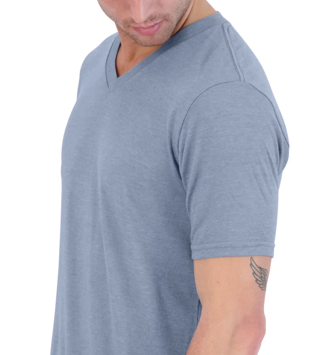 Short Sleeve TriBlend Scallop V-Neck