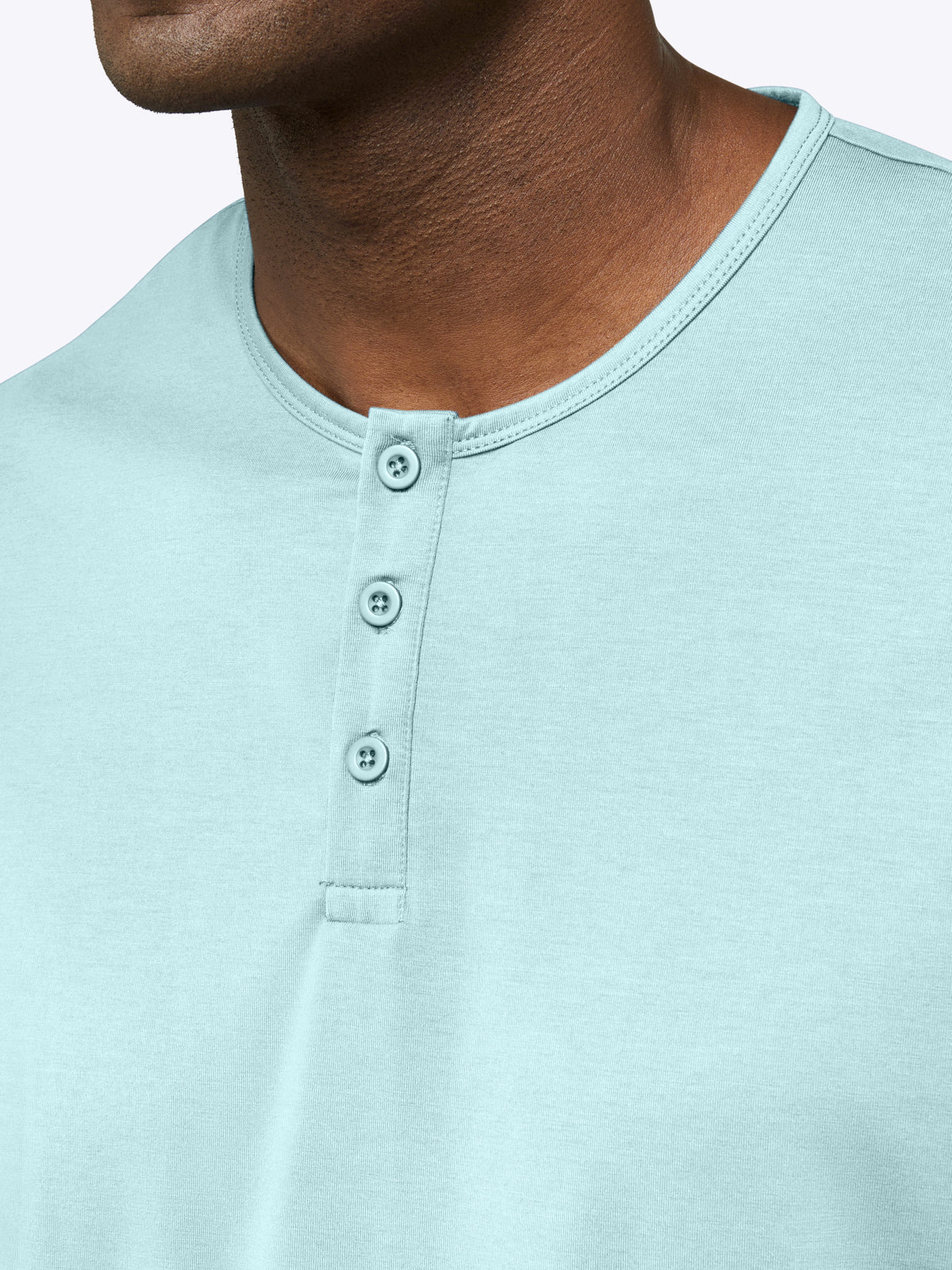 Cuts | AO Henley Curve-Hem Tee Sterling | Blue