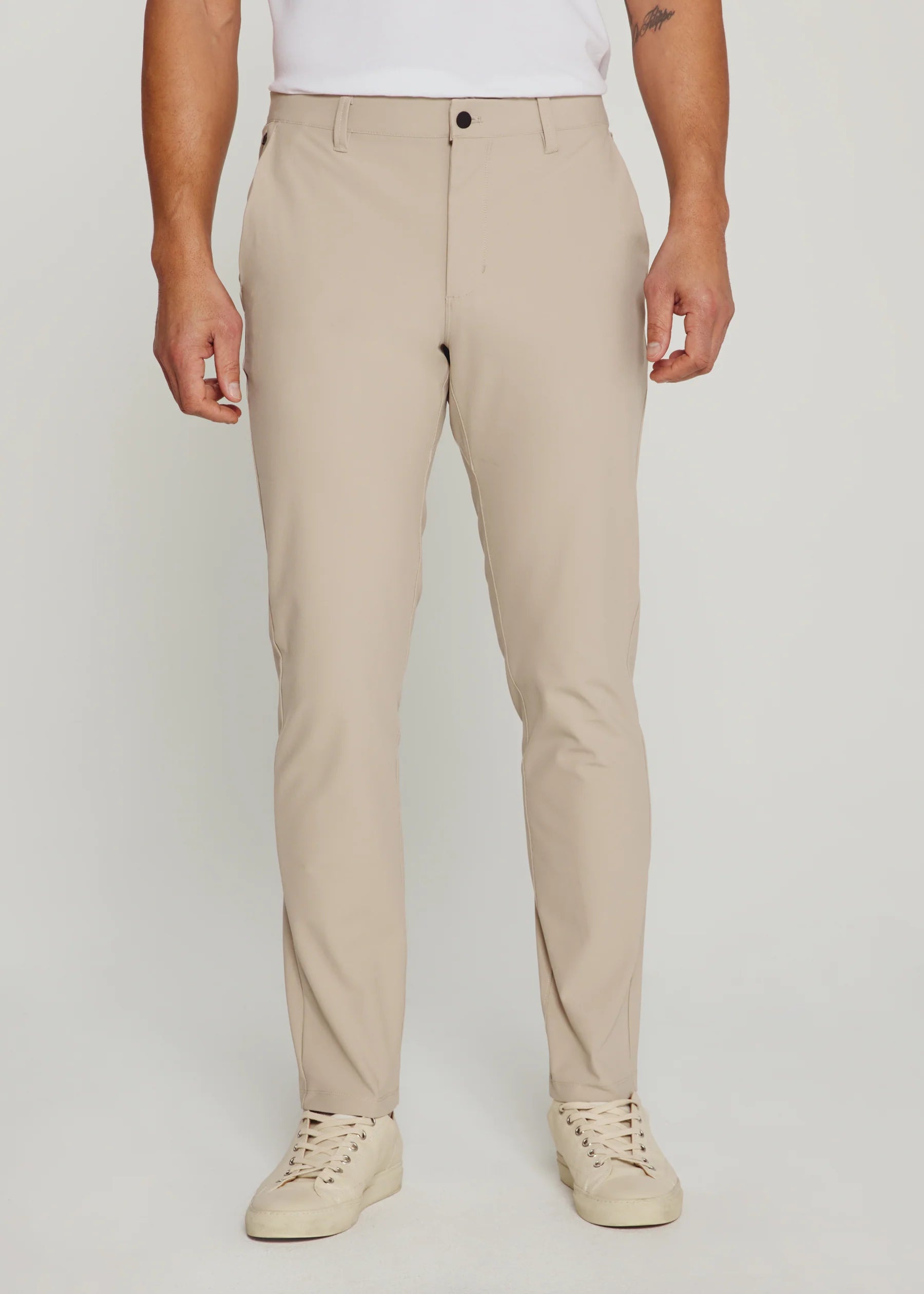 athletic fit dress pants 7 Diamonds Mens Infinity Athletic Fit Chino Pant in Khaki 34 / 32