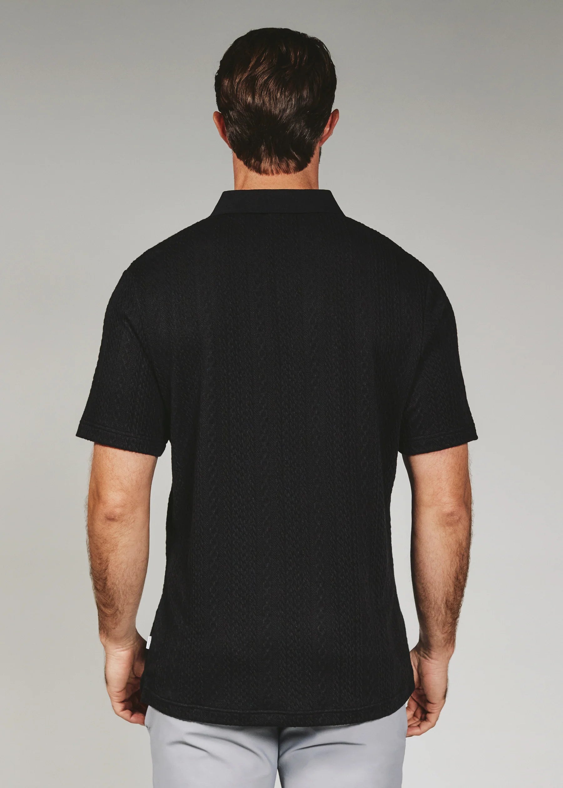 7Diamonds | Zayne Knit Polo | Black