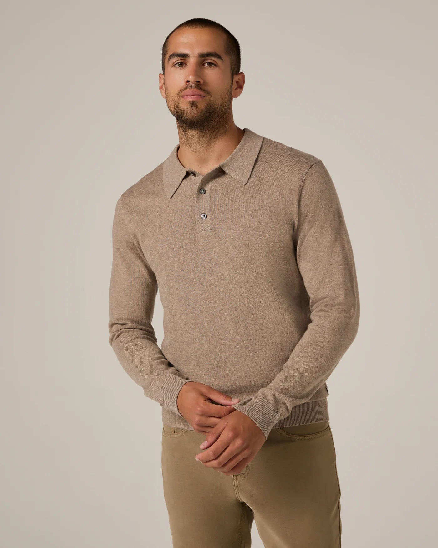 Belford Long Sleeve Sweater Polo