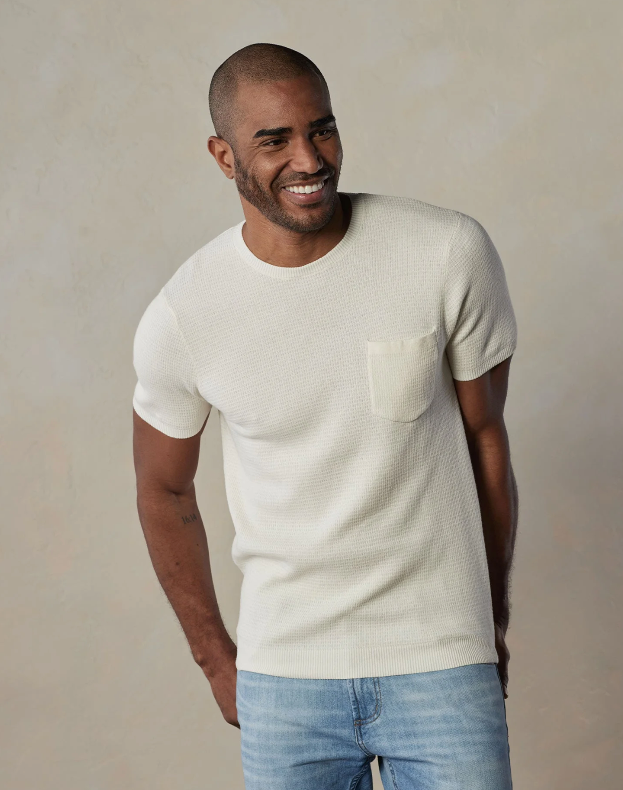 Waffle Knit Sweater Tee