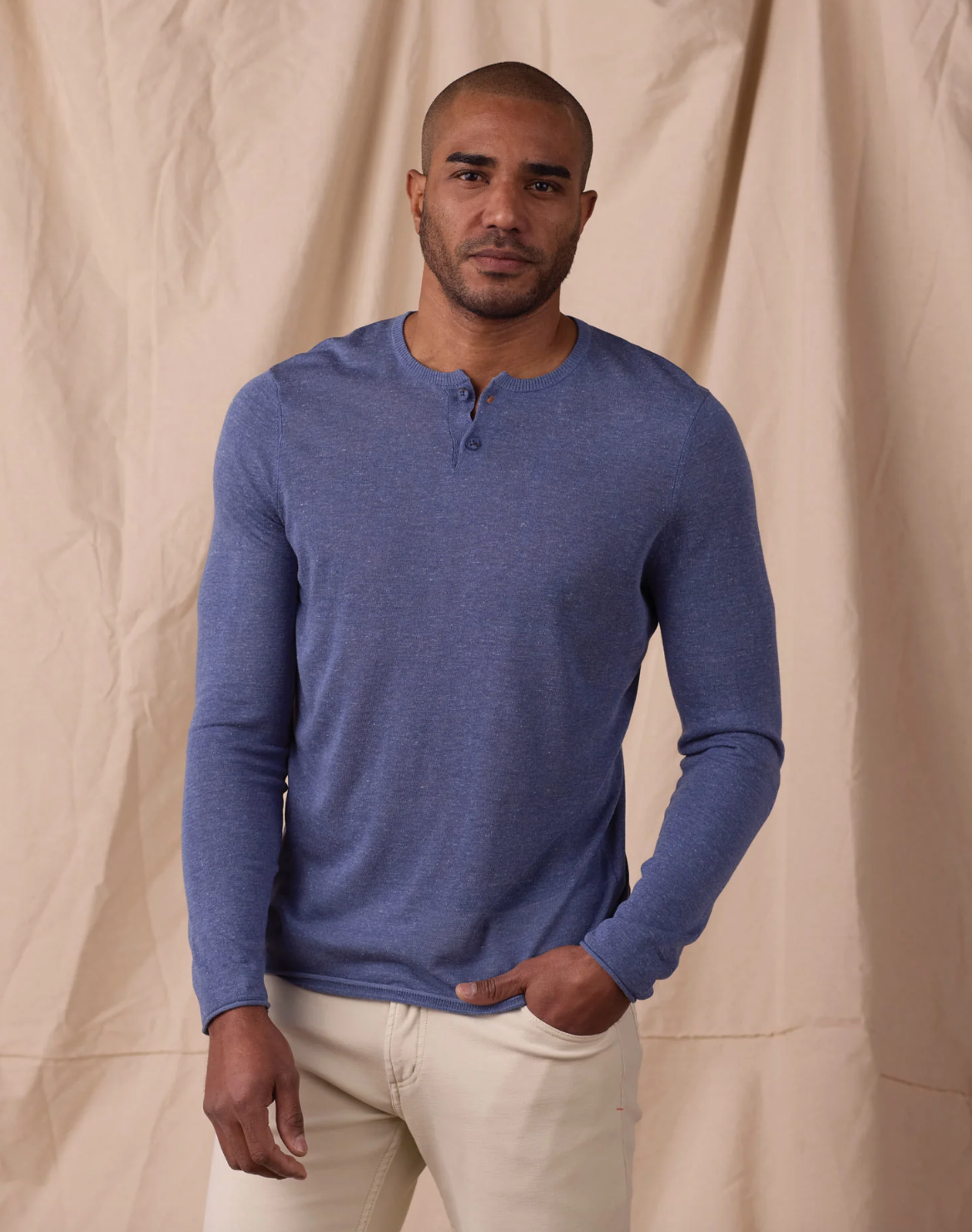 Summer Linen-Blend Henley