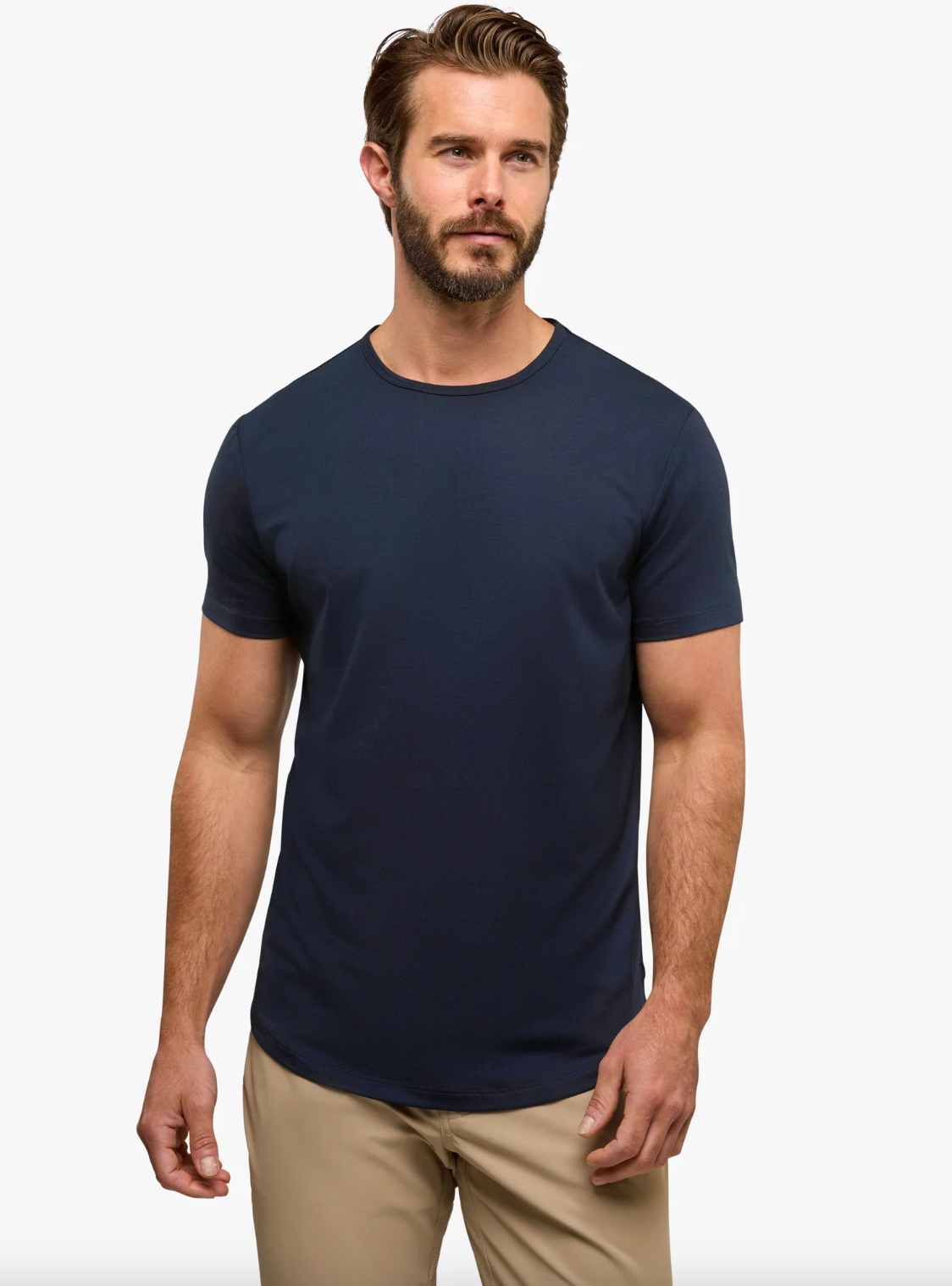 Cuts | AO Curve-Hem Tee Pacific Blue | Navy