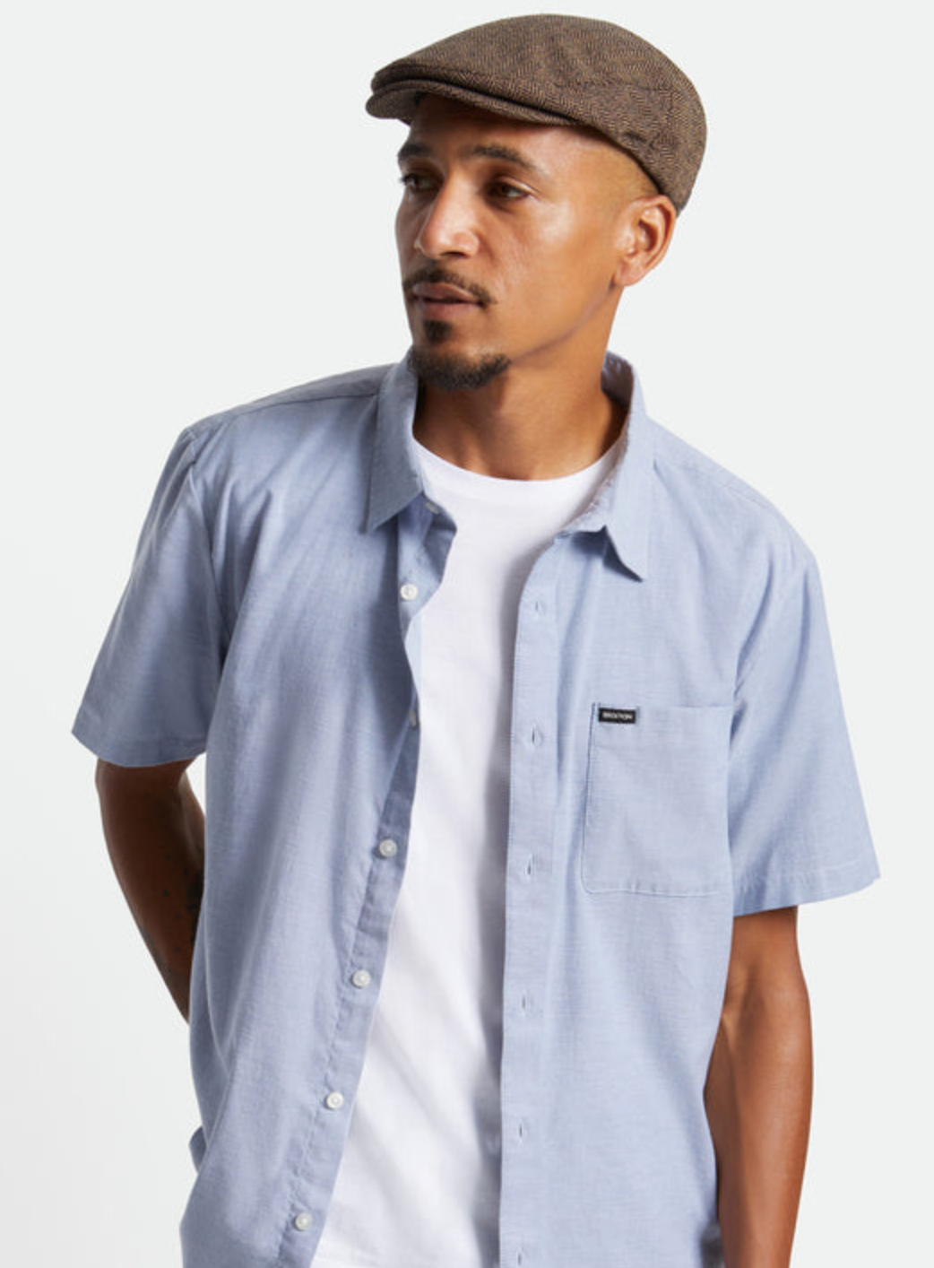 Brixton | Hooligan Flat Scally Cap | Brown