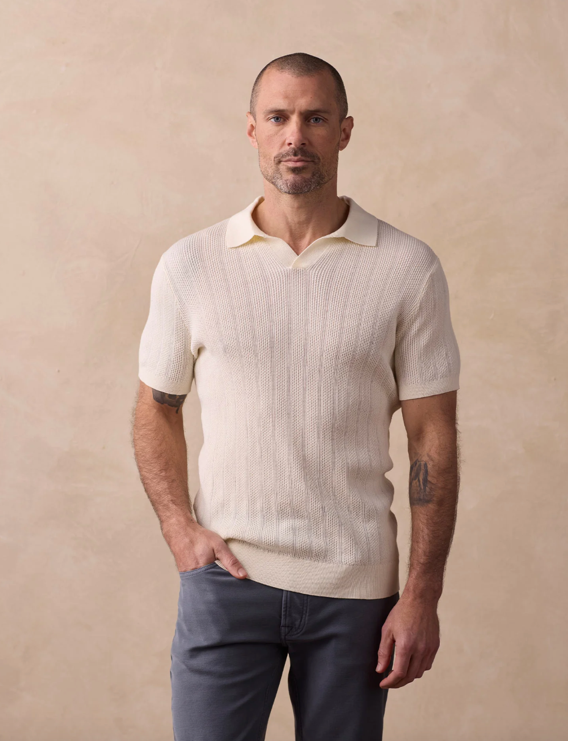 Robles Textured Knit Polo