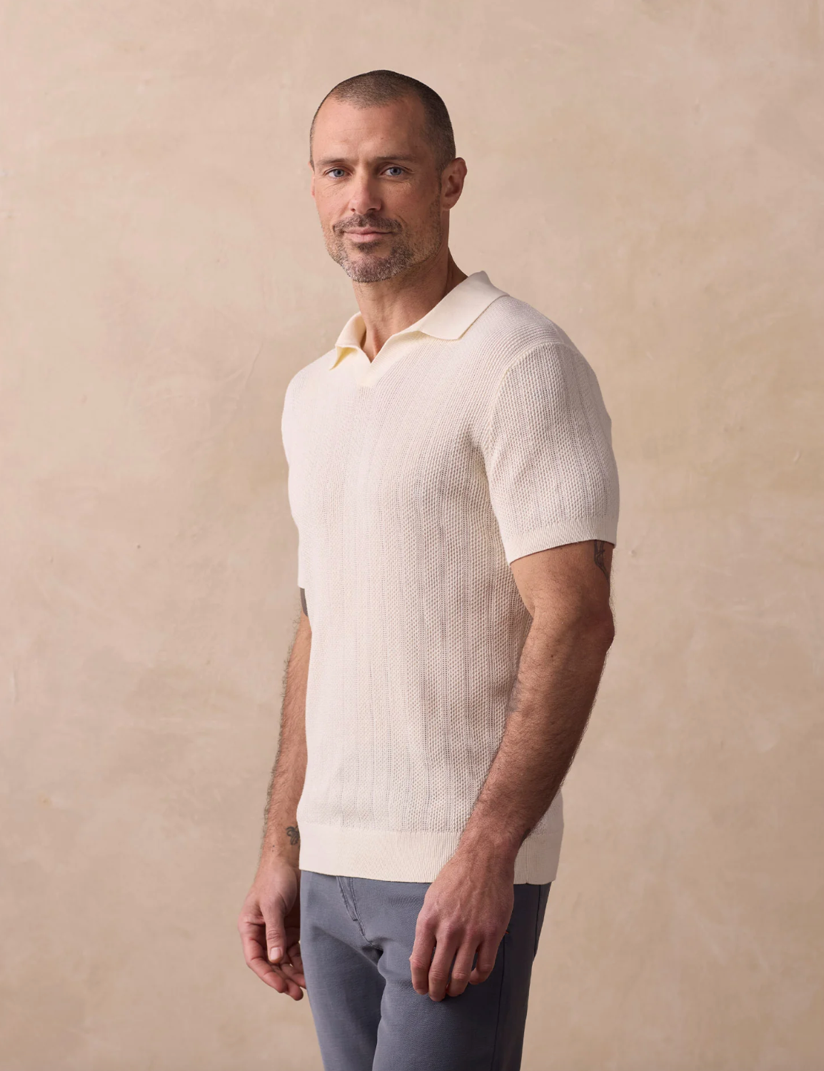 Robles Textured Knit Polo
