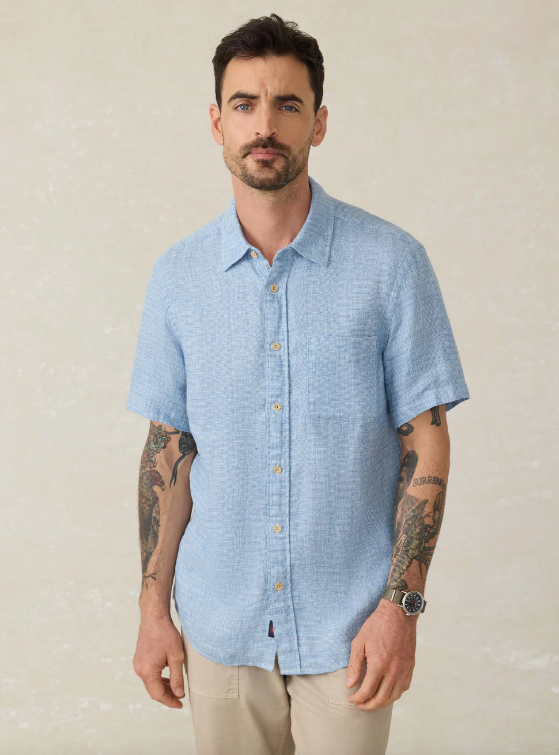 Short-Sleeve Palma Linen Shirt
