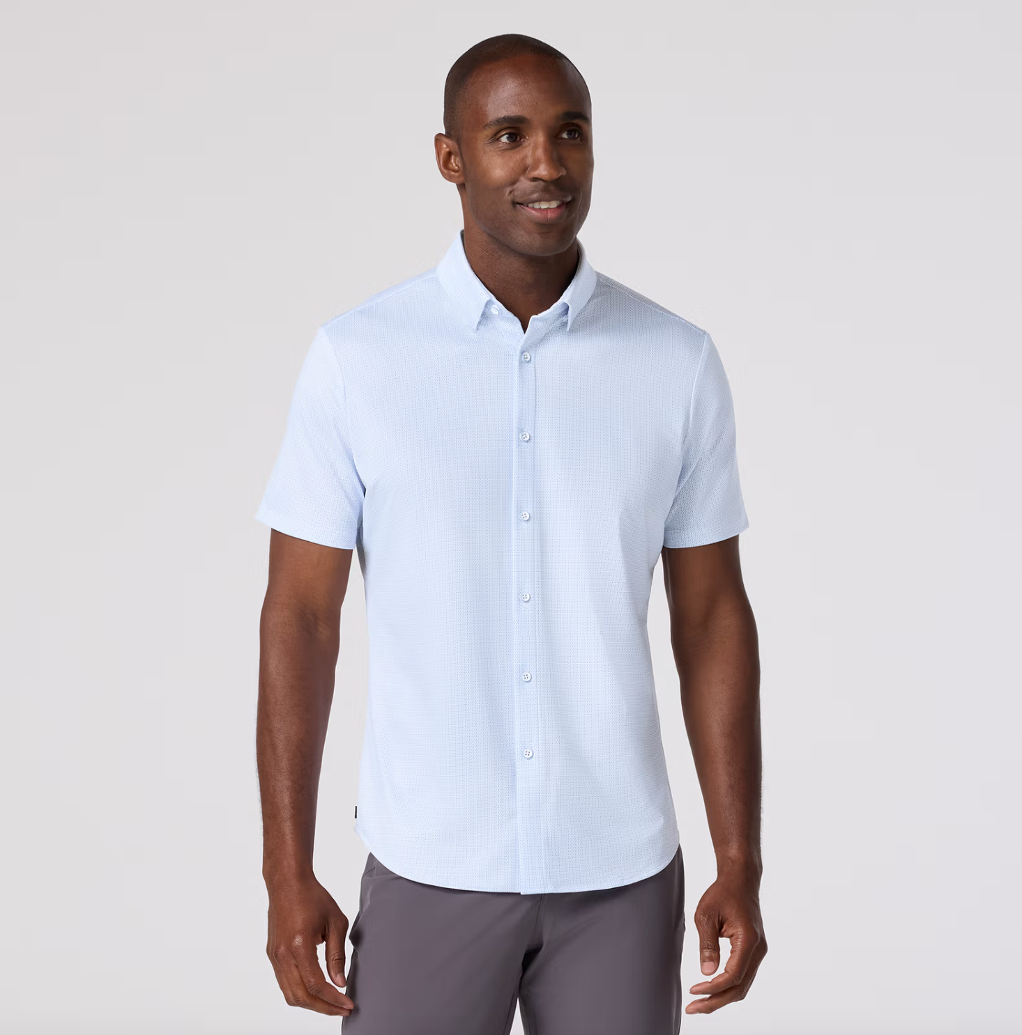 Mizzen+Main | Halyard Short Sleeve Grid Dot | Blue