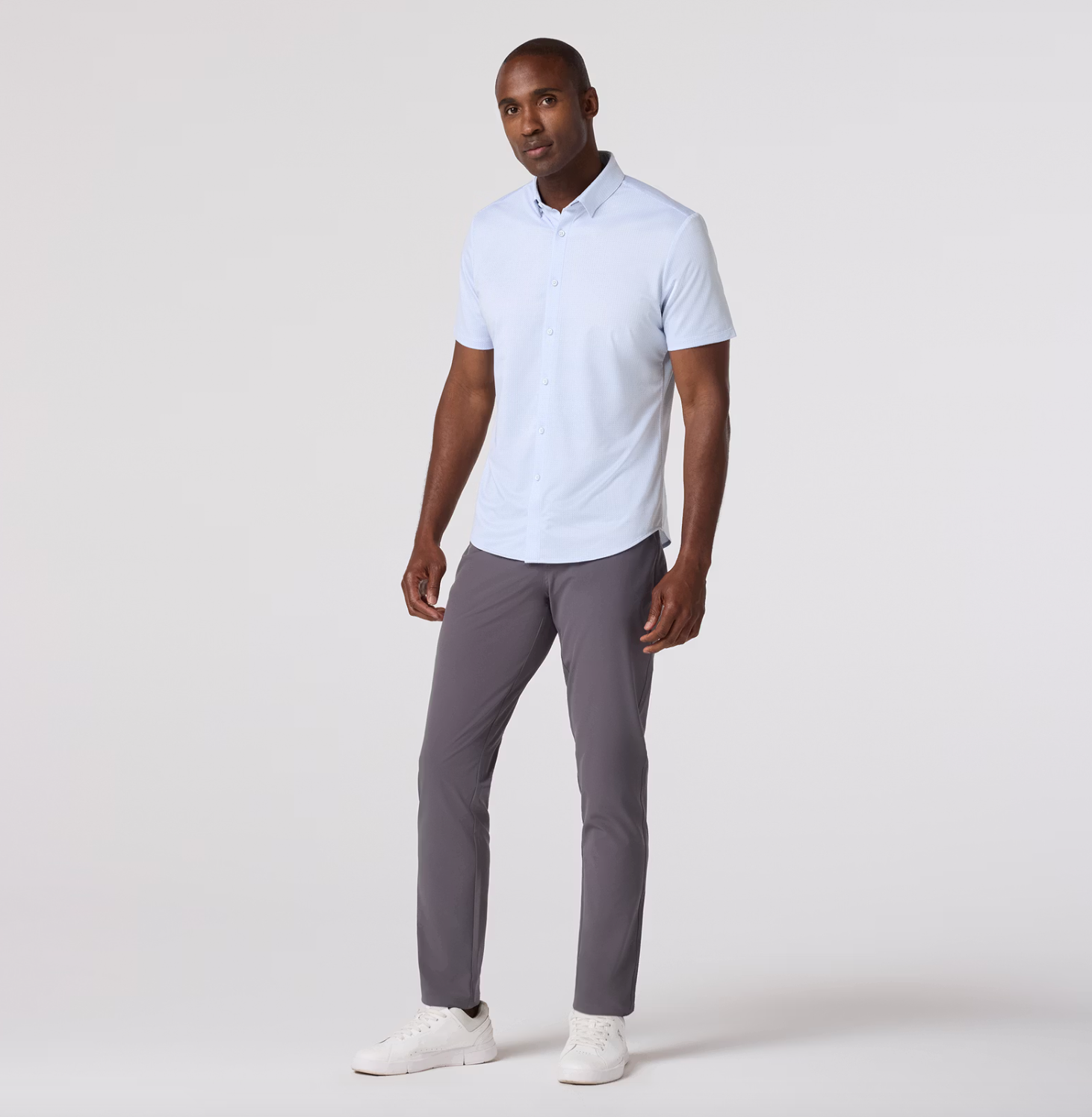 Mizzen+Main | Halyard Short Sleeve Grid Dot | Blue