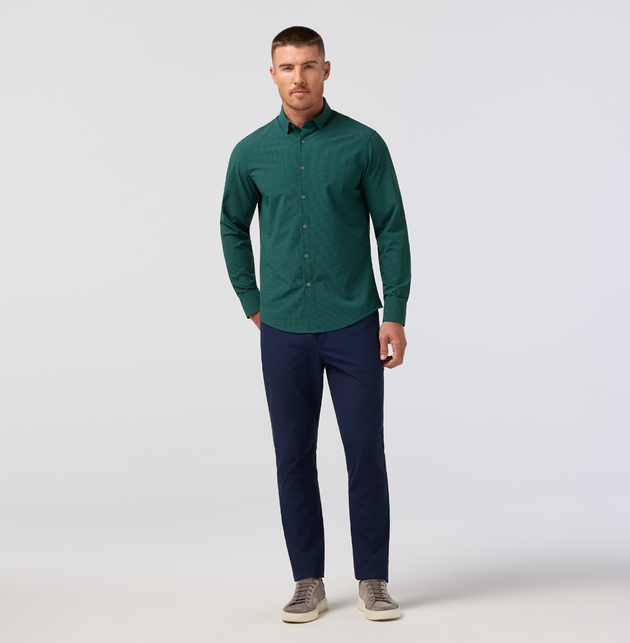 Mizzen+Main | Leeward No Tuck Dress Shirt | Green