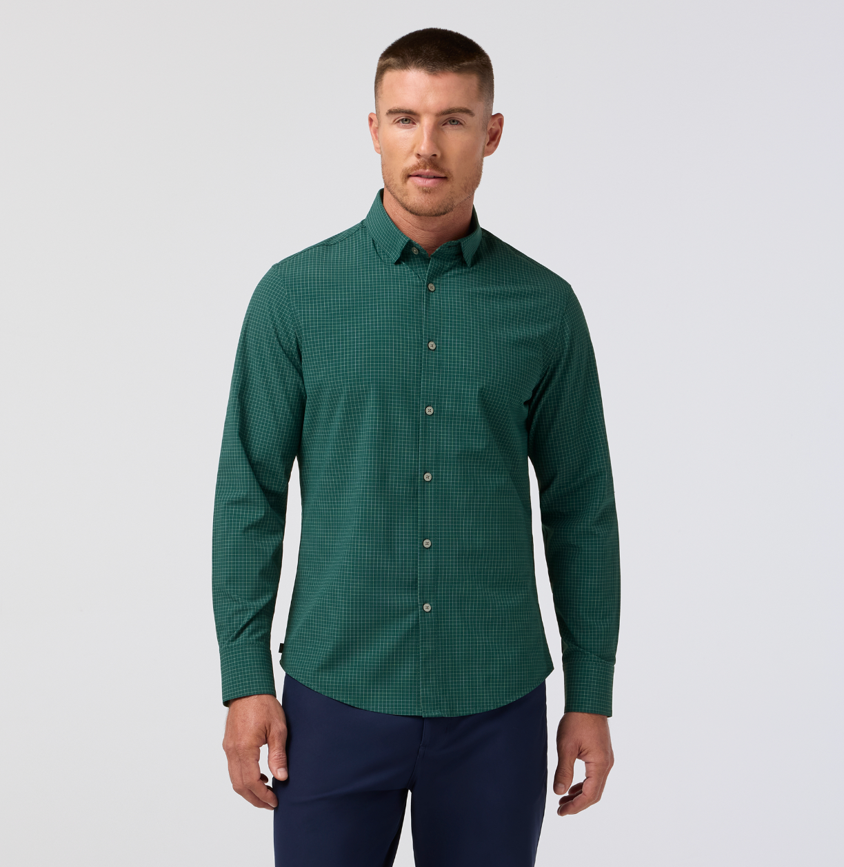 mizzen main dress shirts Mizzen + Main White/Navy Window Panel Trim No Tuck Dress Shirt Taelor.Style