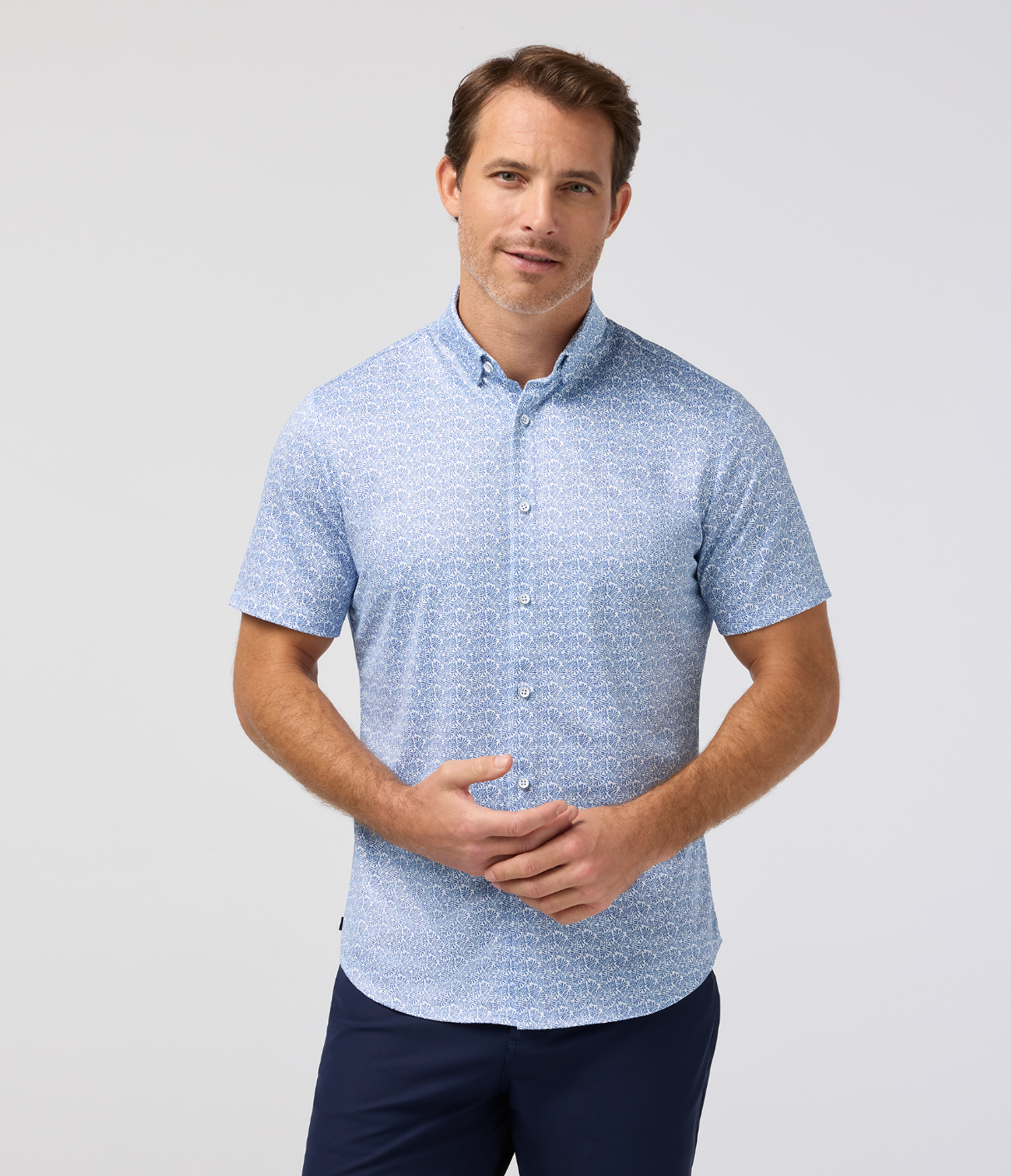 Mizzen+Main | Halyard Short Sleeve Dress Shirt | Blue Print