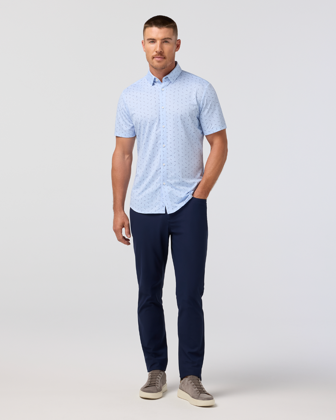 Mizzen+Main | Halyard Short Sleeve Dress Shirt | Blue