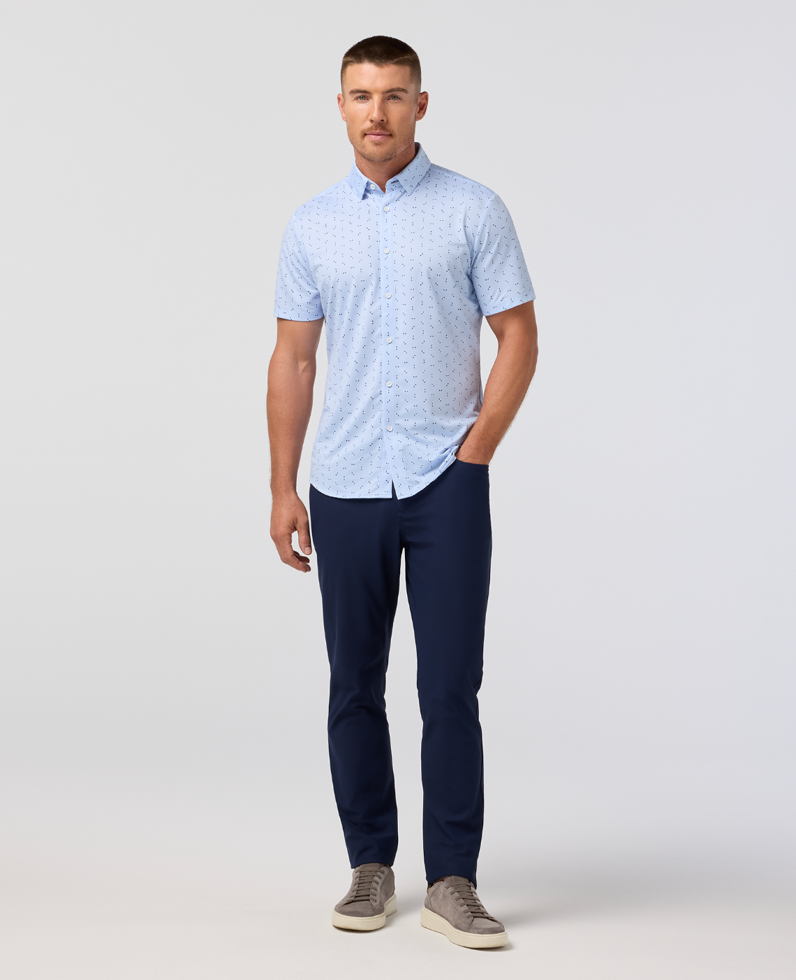 Mizzen+Main | Halyard Short Sleeve Dress Shirt | Blue