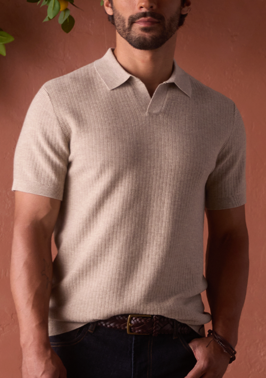 The Normal Brand | Breeze Knit Polo | Beige